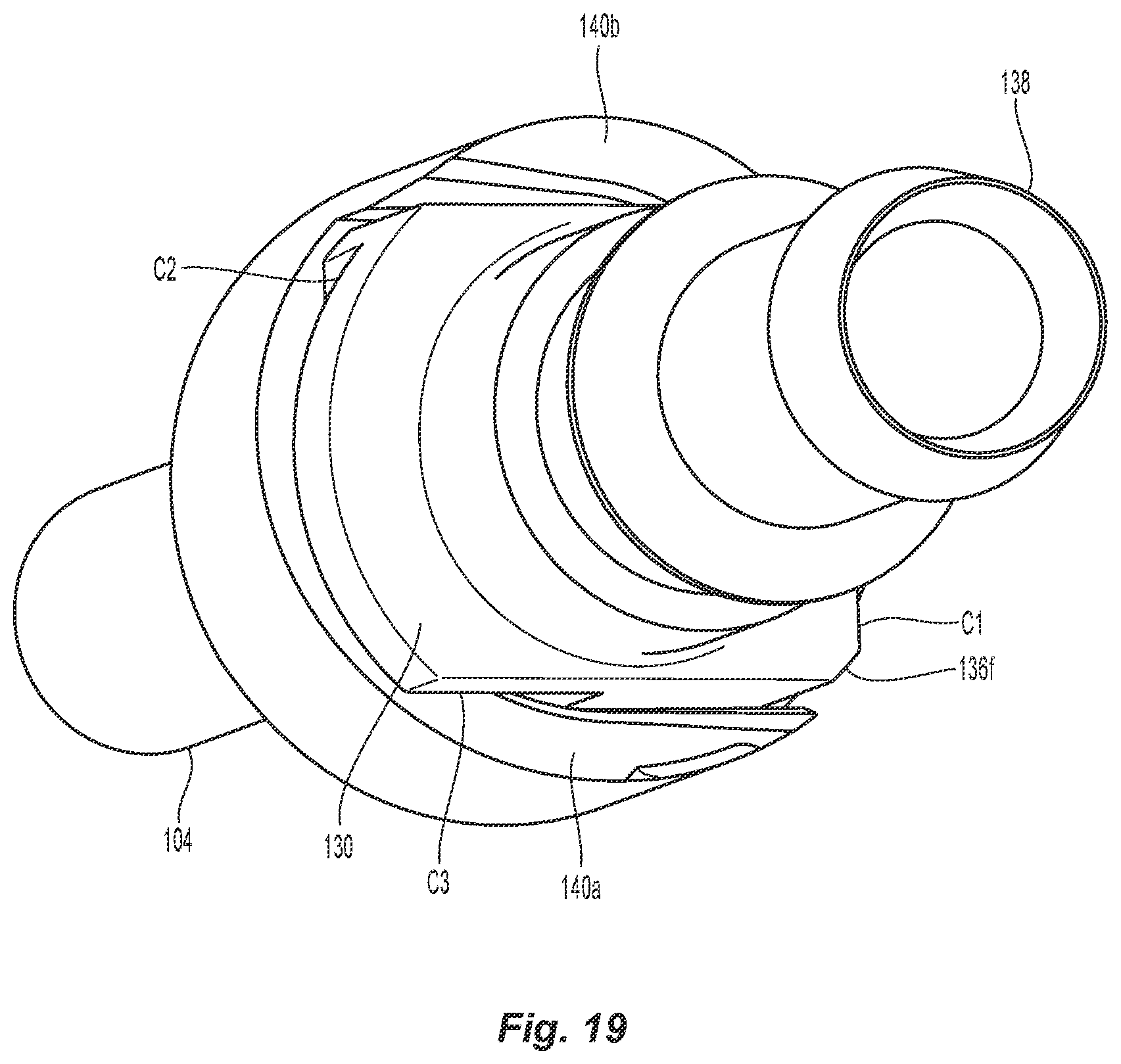 Patent US12332486 Figure 17 – Ferrule seating features for a fiber optic connector