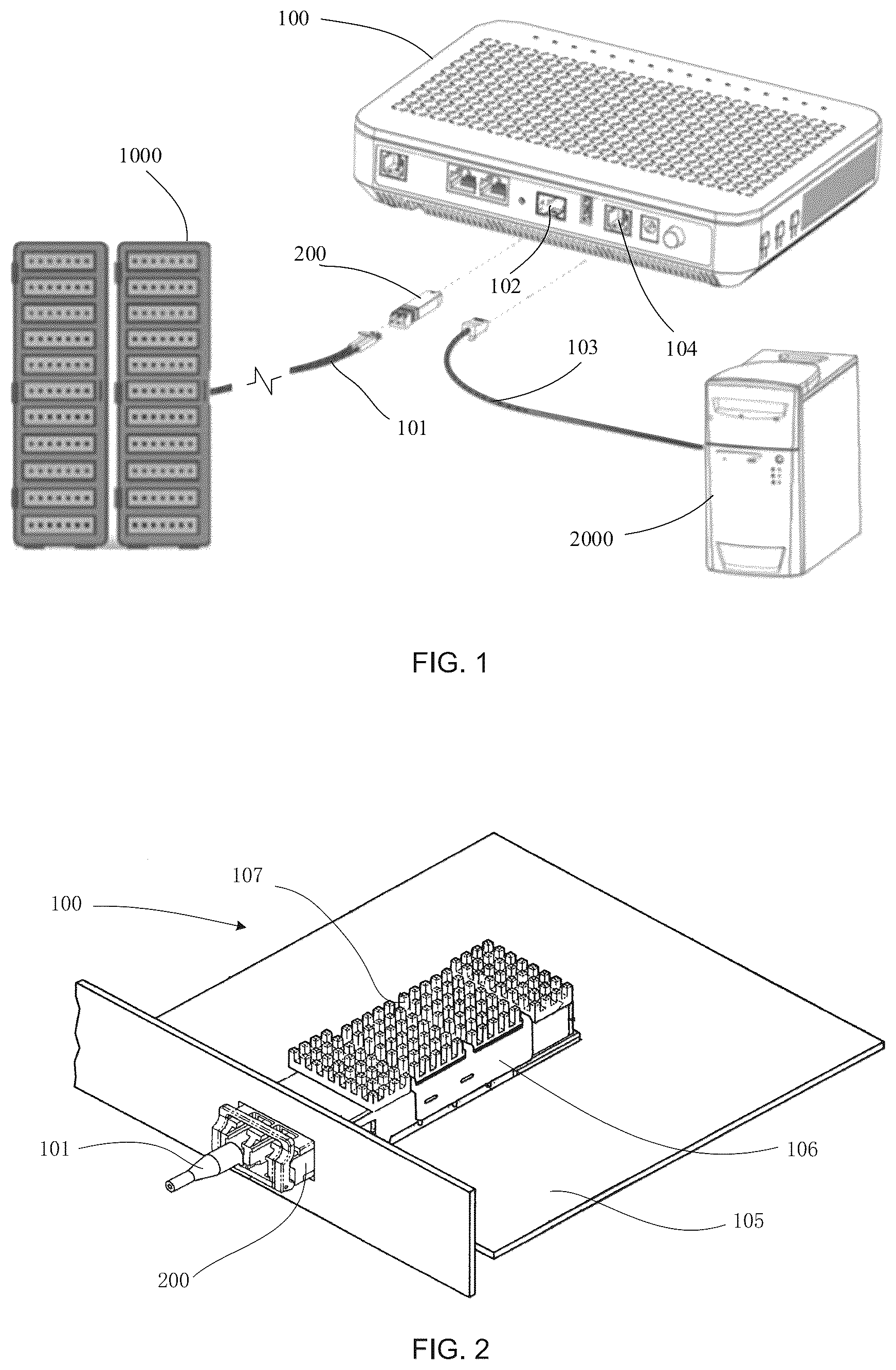 Patent US12332487 Figure 1 – Optical module