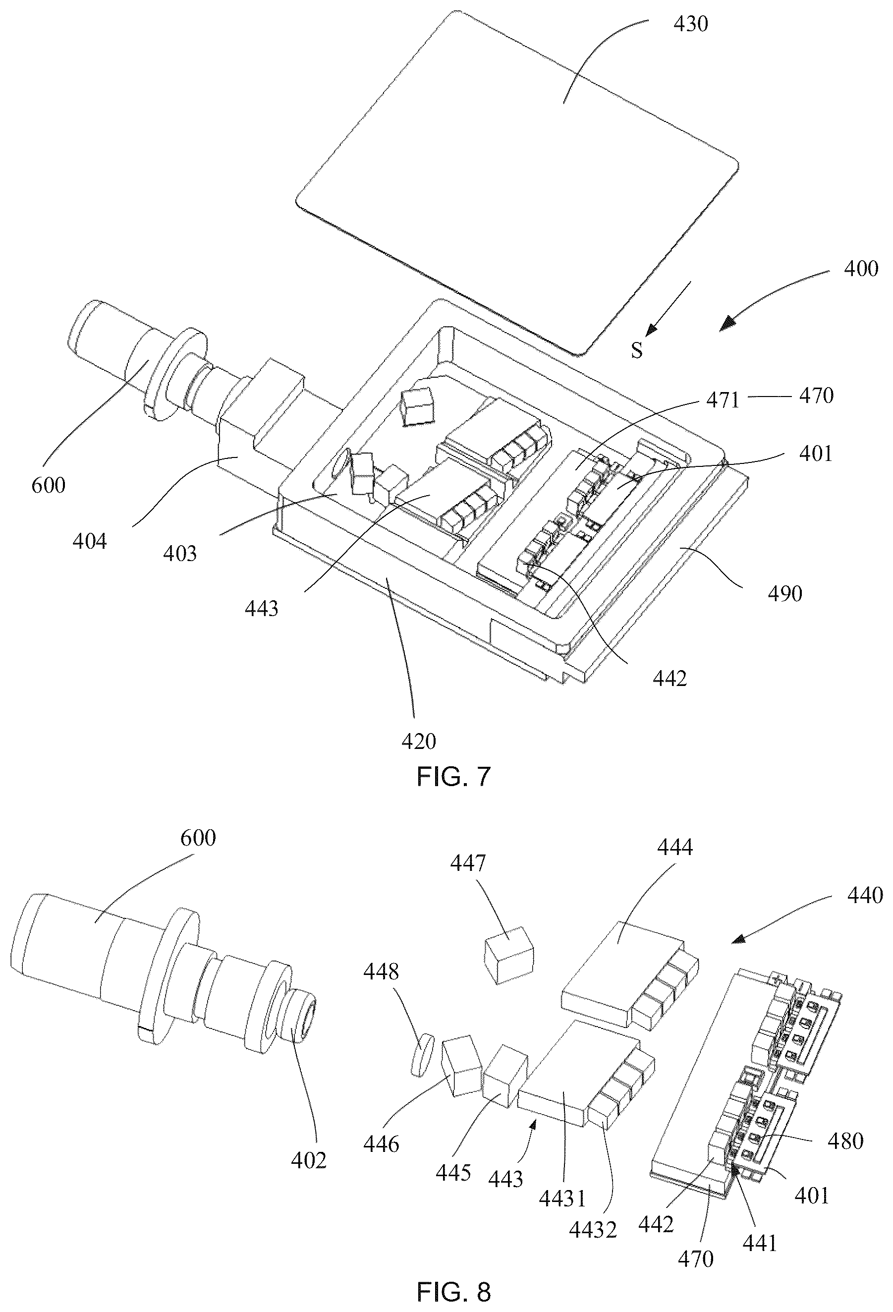 Patent US12332487 Figure 4 – Optical module