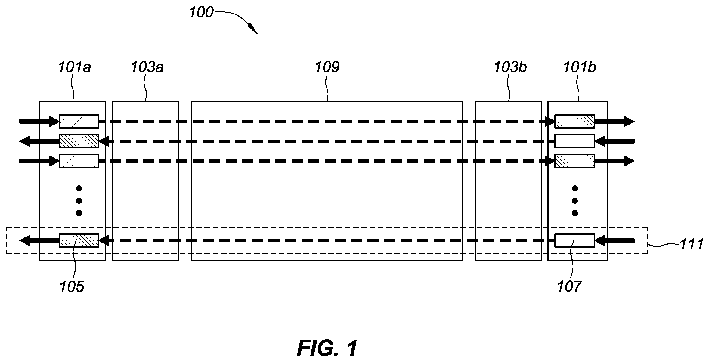 Patent US12332488 Figure 1 – MicroLED parallel optical interconnects