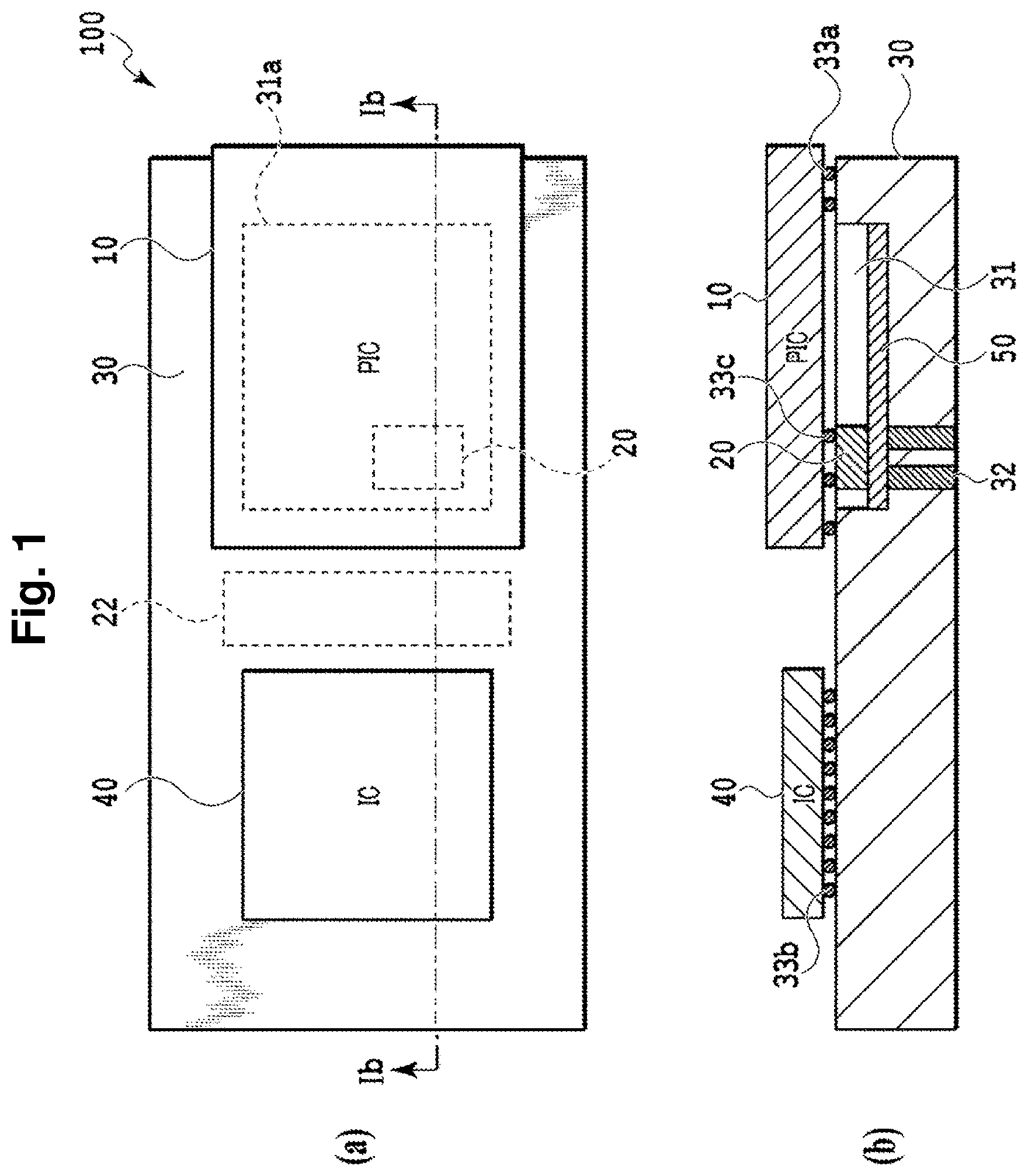 Patent US12332489 Figure 1 – Opto-electronic integrated module