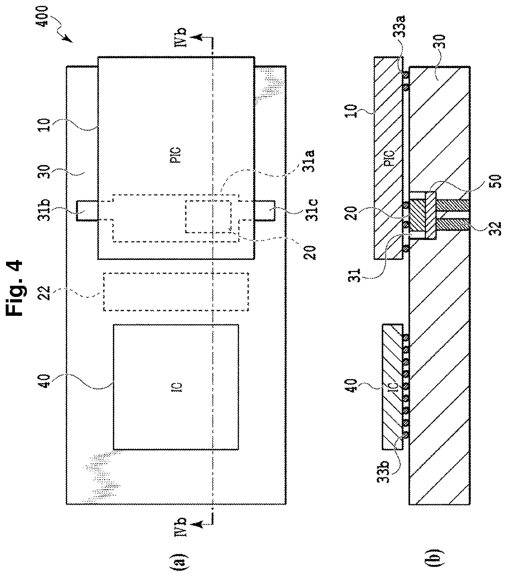 Patent US12332489 Figure 4 – Opto-electronic integrated module