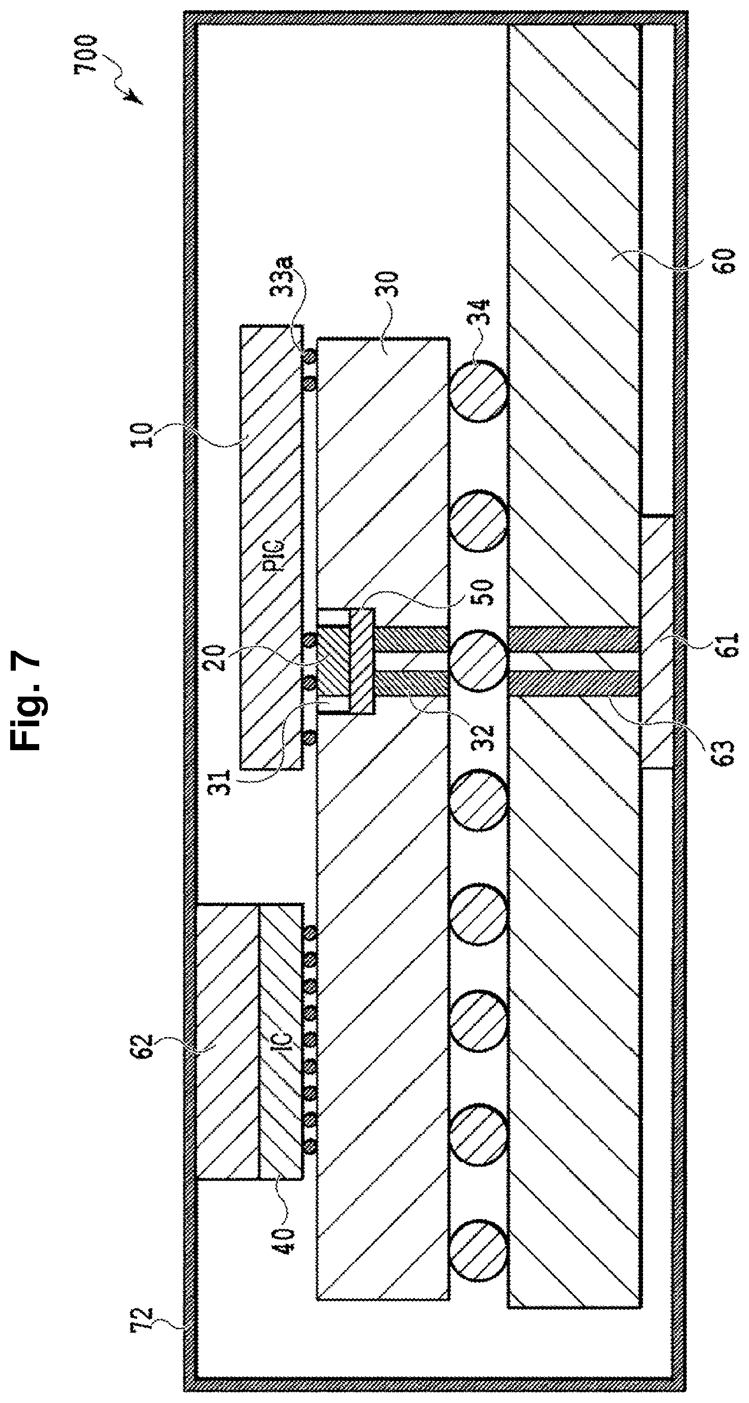 Patent US12332489 Figure 7 – Opto-electronic integrated module
