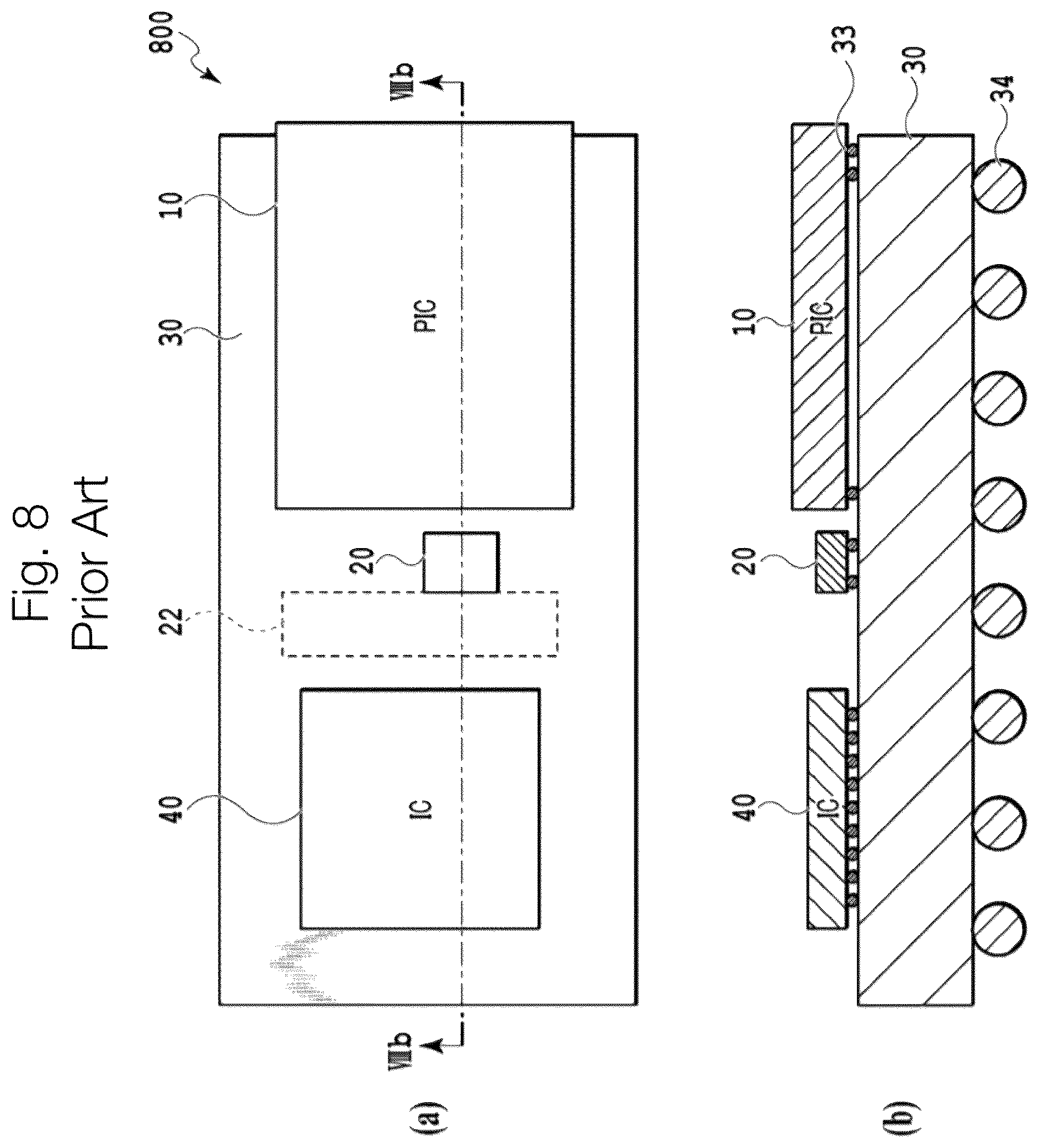 Patent US12332489 Figure 8 – Opto-electronic integrated module