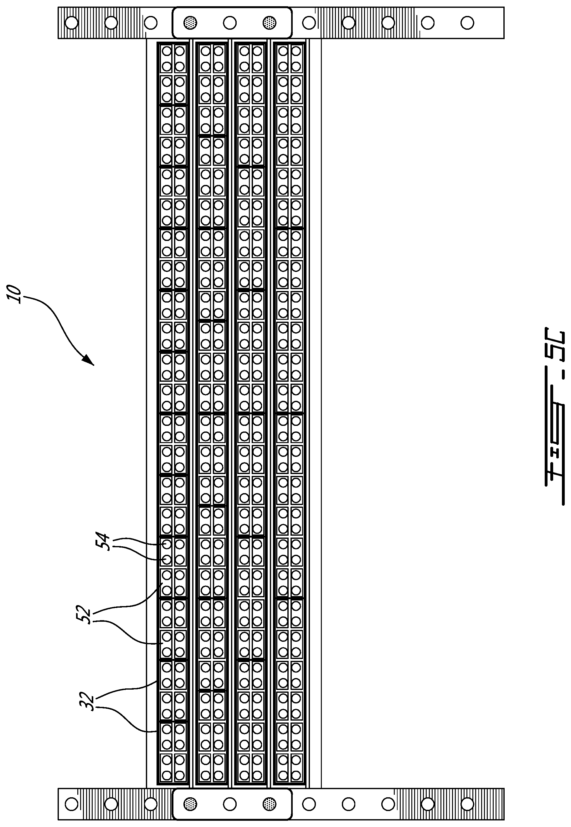 Patent US12332491 Figure 10 – Tray system for providing modular cassette configurations in a fiber optic management system