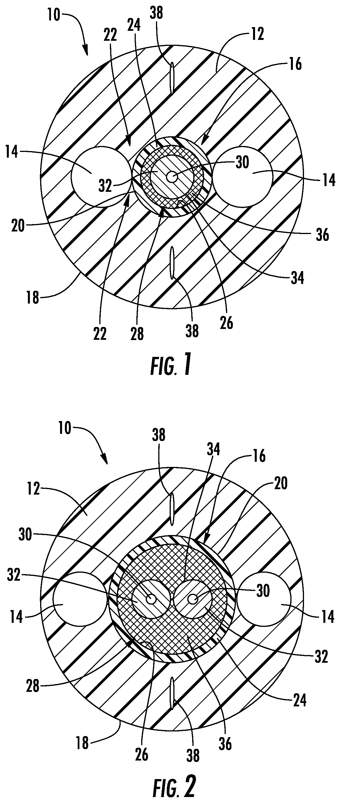 Patent US12332492 Figure 1 – Jetting optimized outdoor and indoor multi-function drop cable