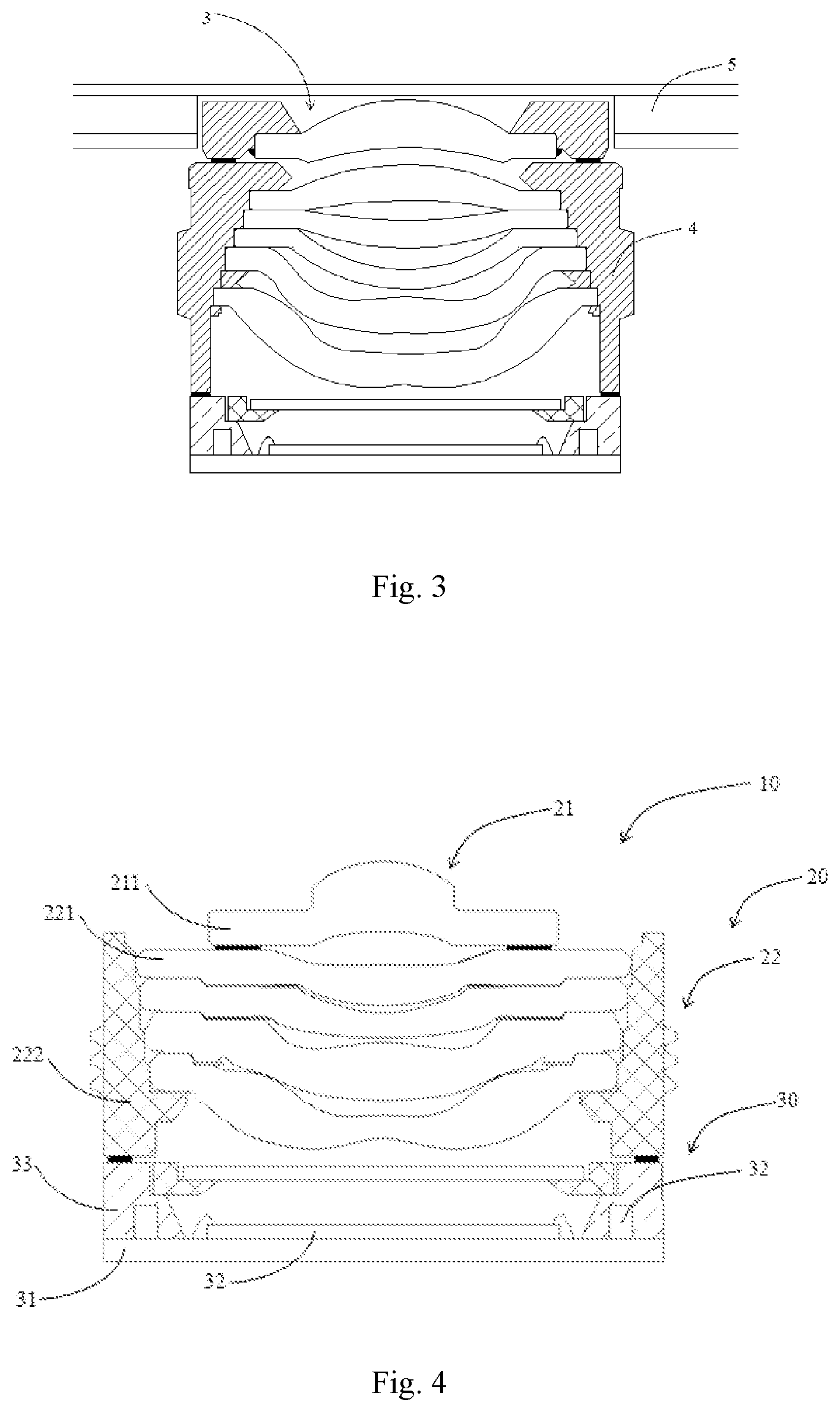 Patent US12332493 Figure 2 – Split camera lens and assembly method thereof, camera module, and terminal device