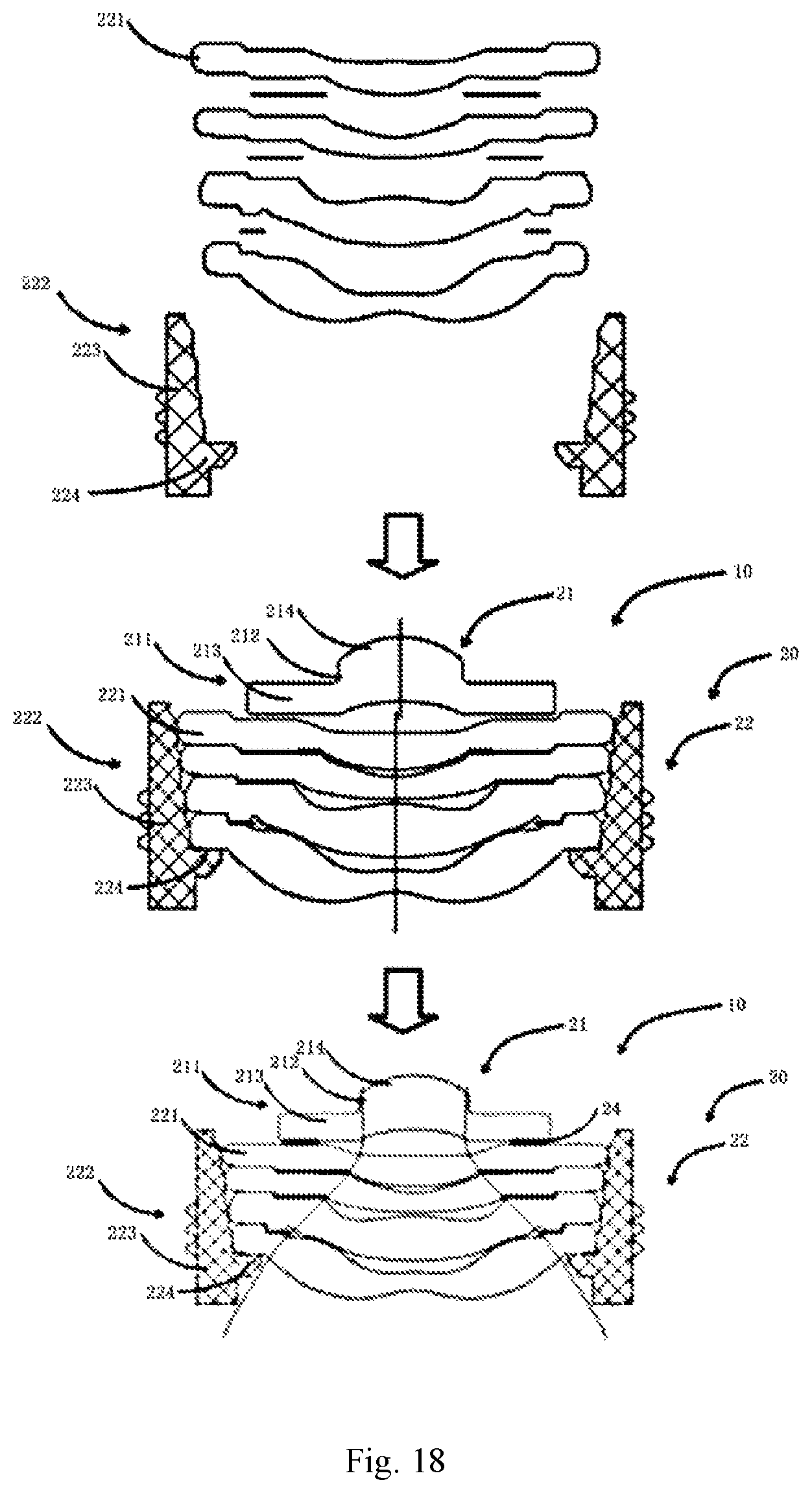 Patent US12332493 Figure 10 – Split camera lens and assembly method thereof, camera module, and terminal device