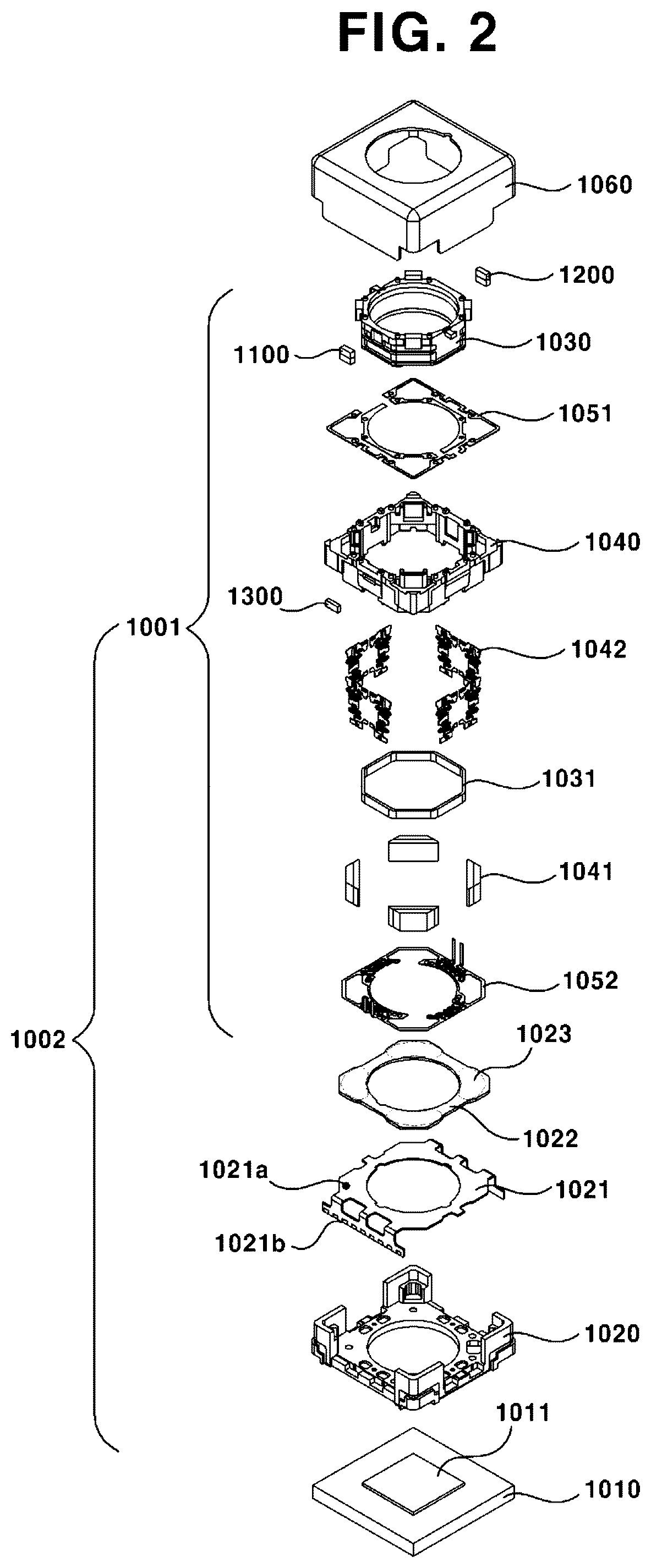 Patent US12332498 Figure 2 – Lens driving device, camera module and optical apparatus