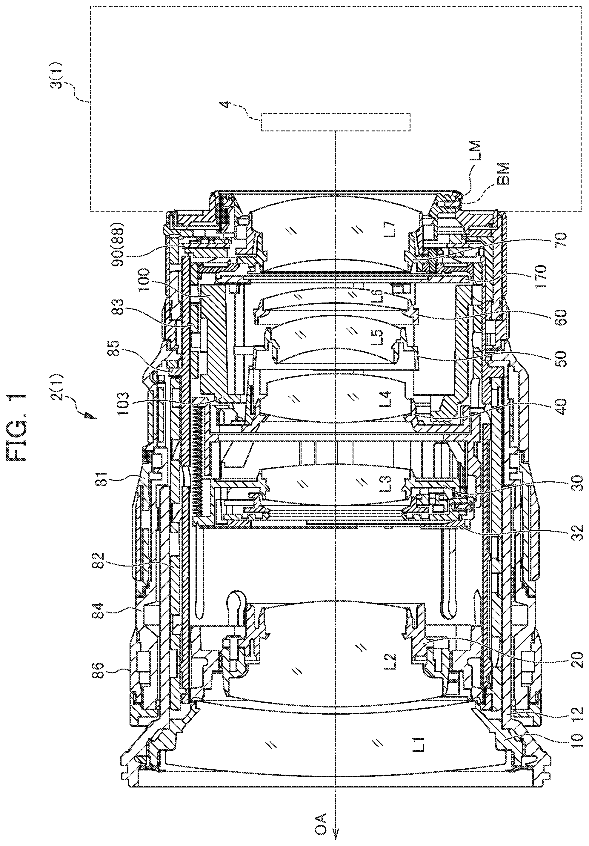 Patent US12332499 Figure 1 – Lens barrel and imaging device