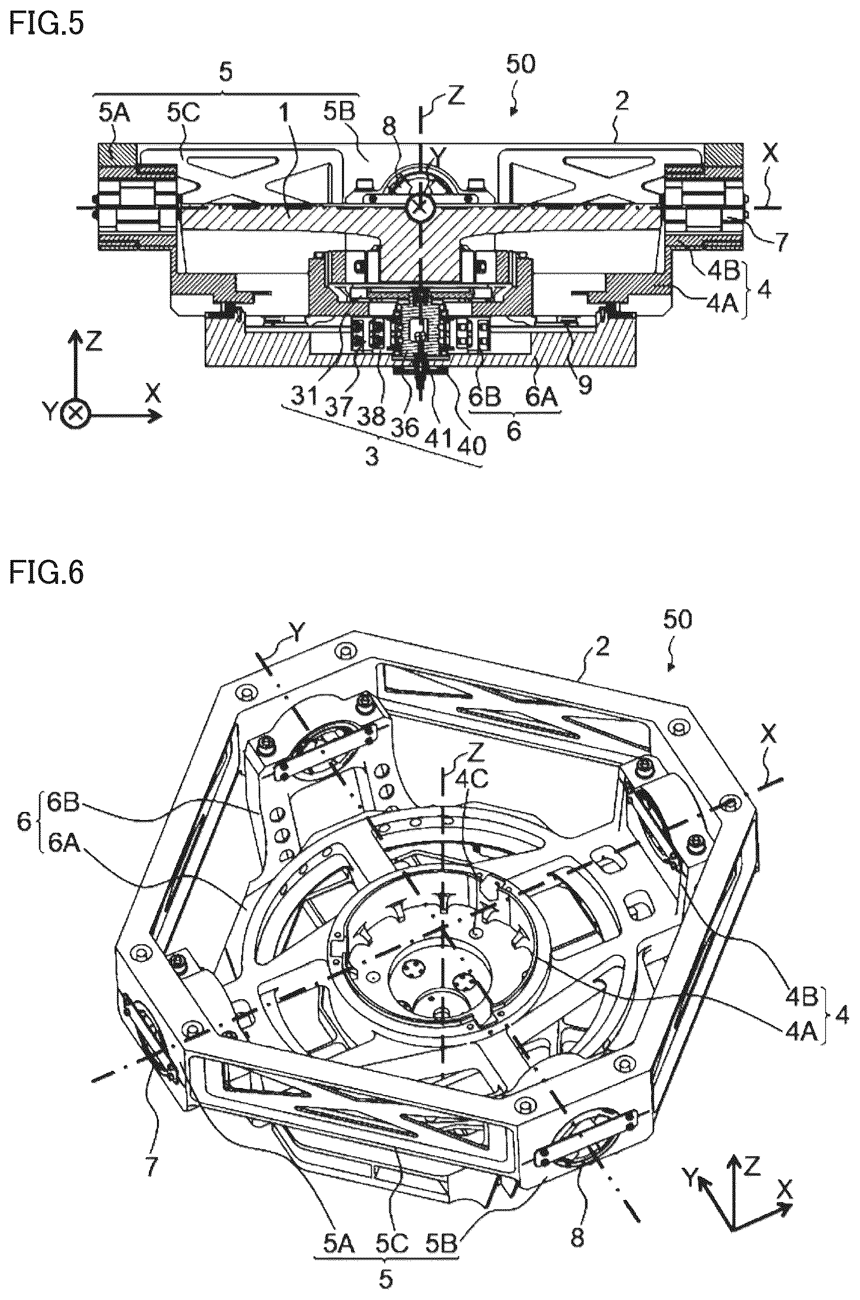 Patent US12332500 Figure 3 – Locking device, gimbal mechanism, and telescope device