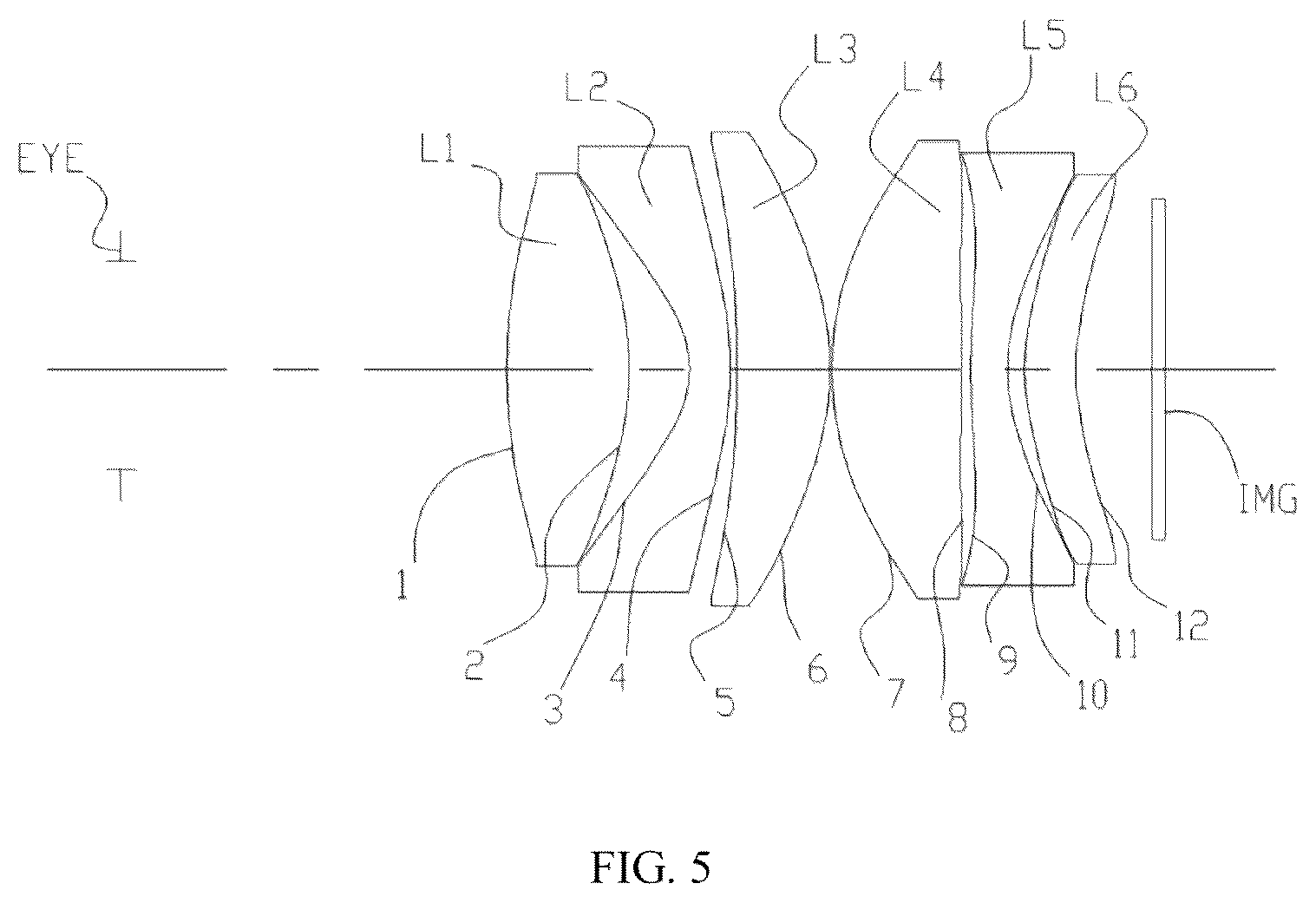 Patent US12332501 Figure 5 – Eyepiece optical system and head-mounted display device