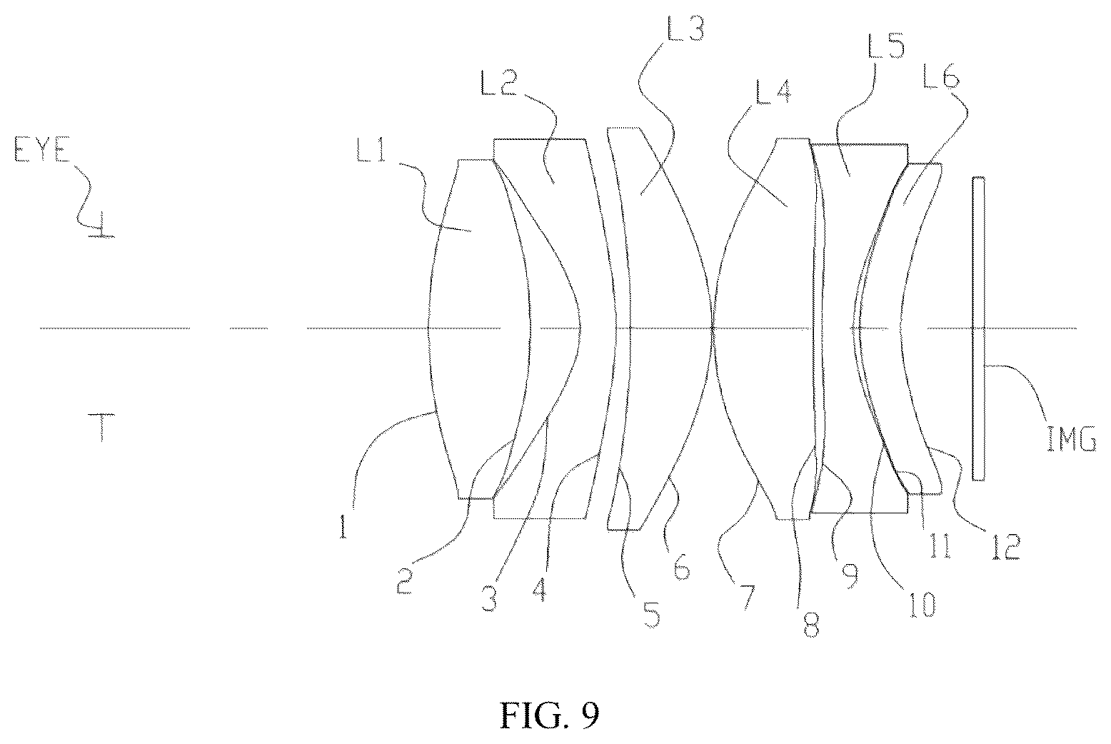 Patent US12332501 Figure 9 – Eyepiece optical system and head-mounted display device