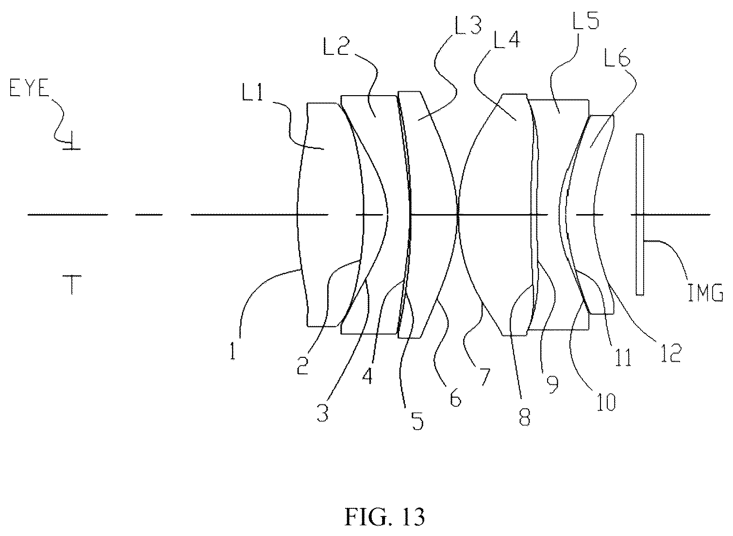 Patent US12332501 Figure 13 – Eyepiece optical system and head-mounted display device