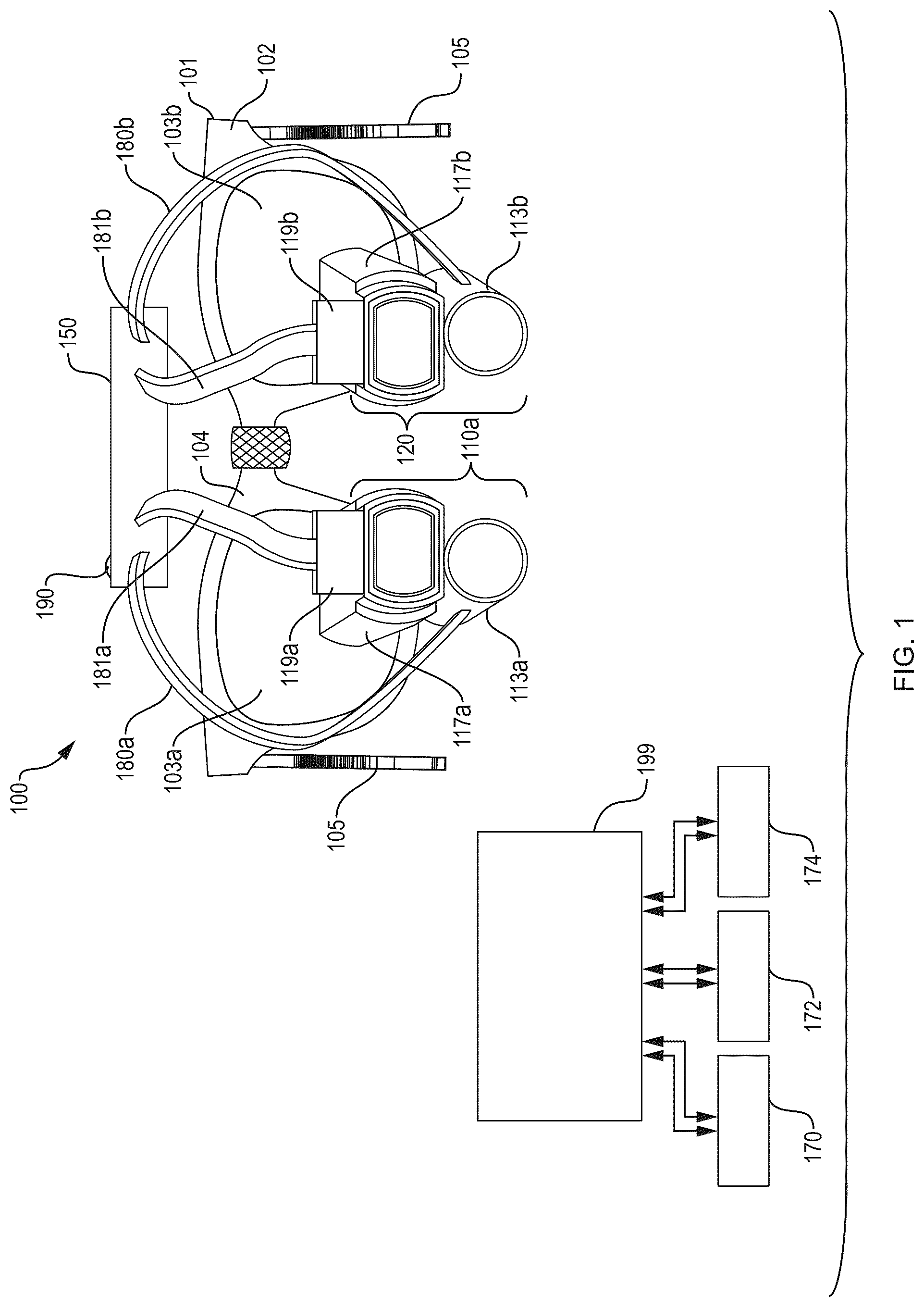 Patent US12332507 Figure 1 – Examination/visualization/collection system with light enhancement