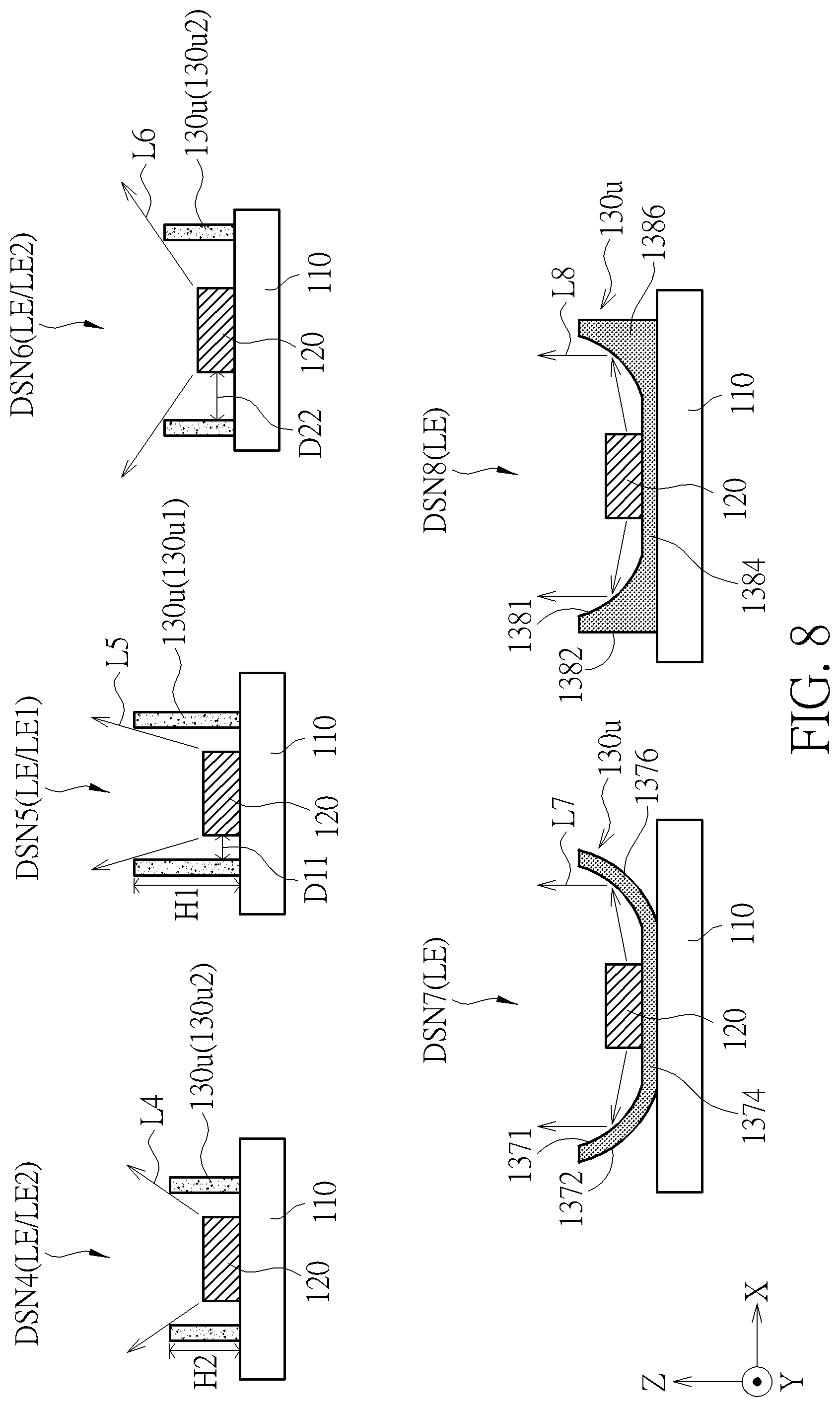 Patent US12332516 Figure 8 – Electronic device