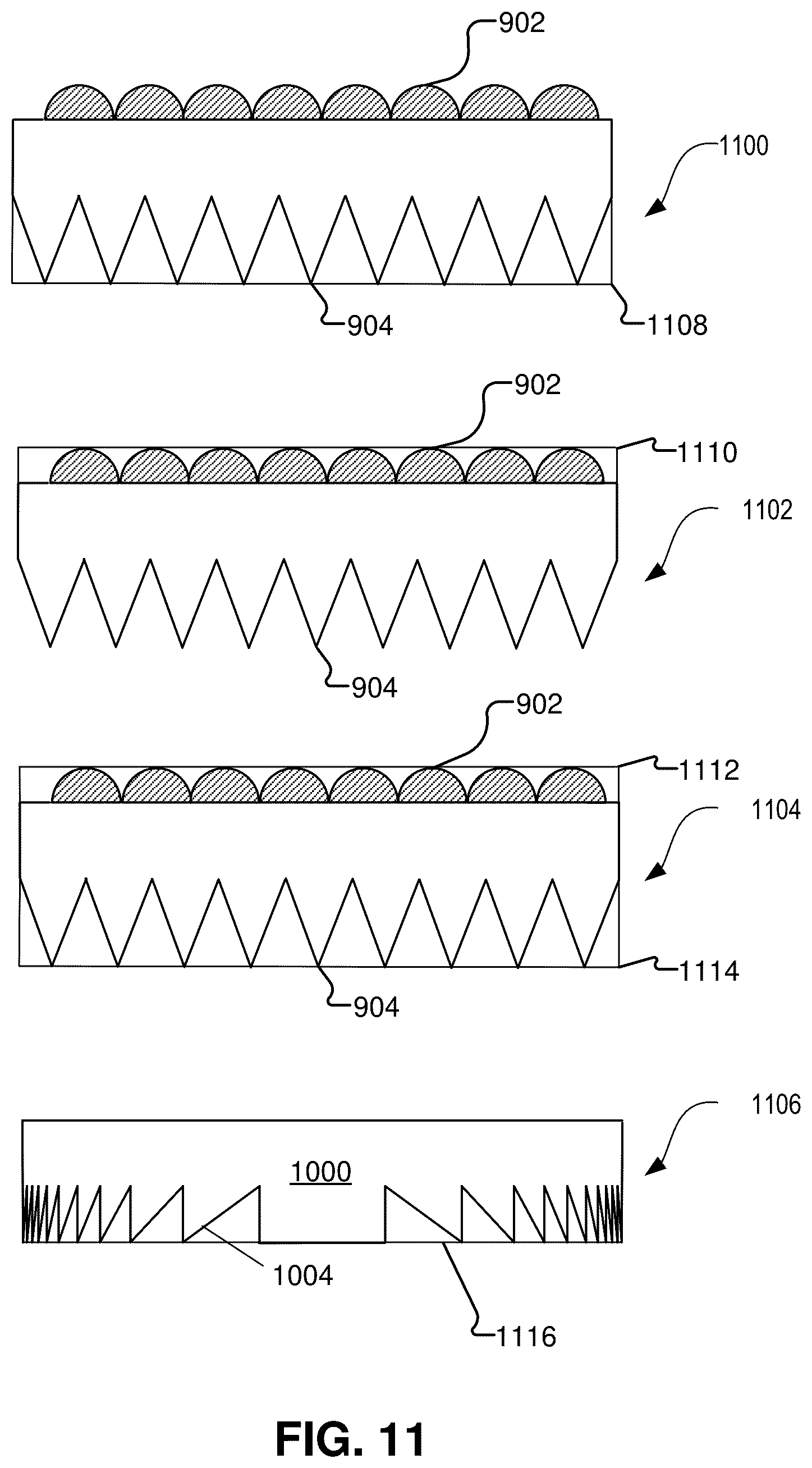Patent US12332519 Figure 11 – Backlight unit and color filter on array configuration for a liquid crystal display