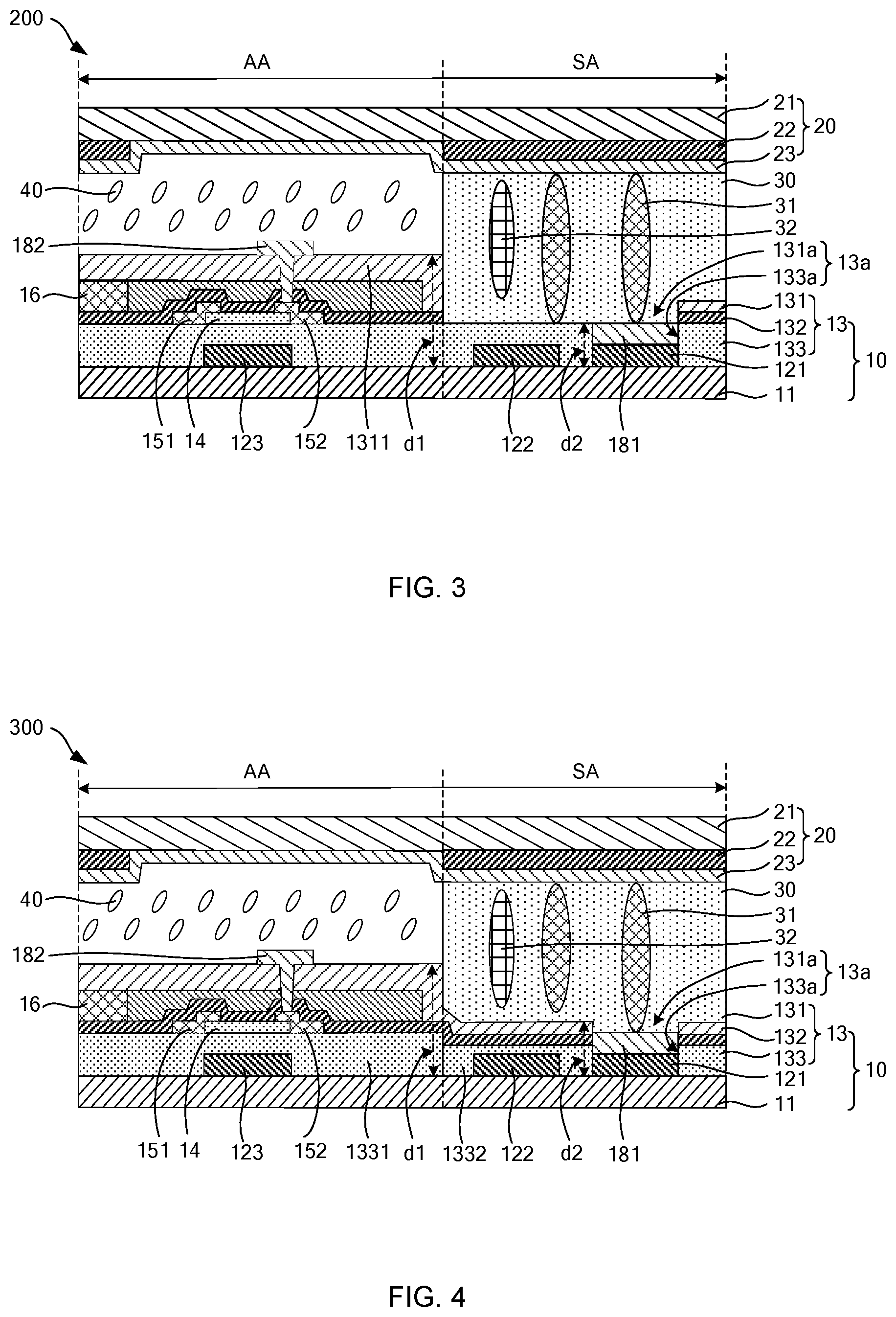 Patent US12332521 Figure 2 – Display panel and manufacturing method thereof
