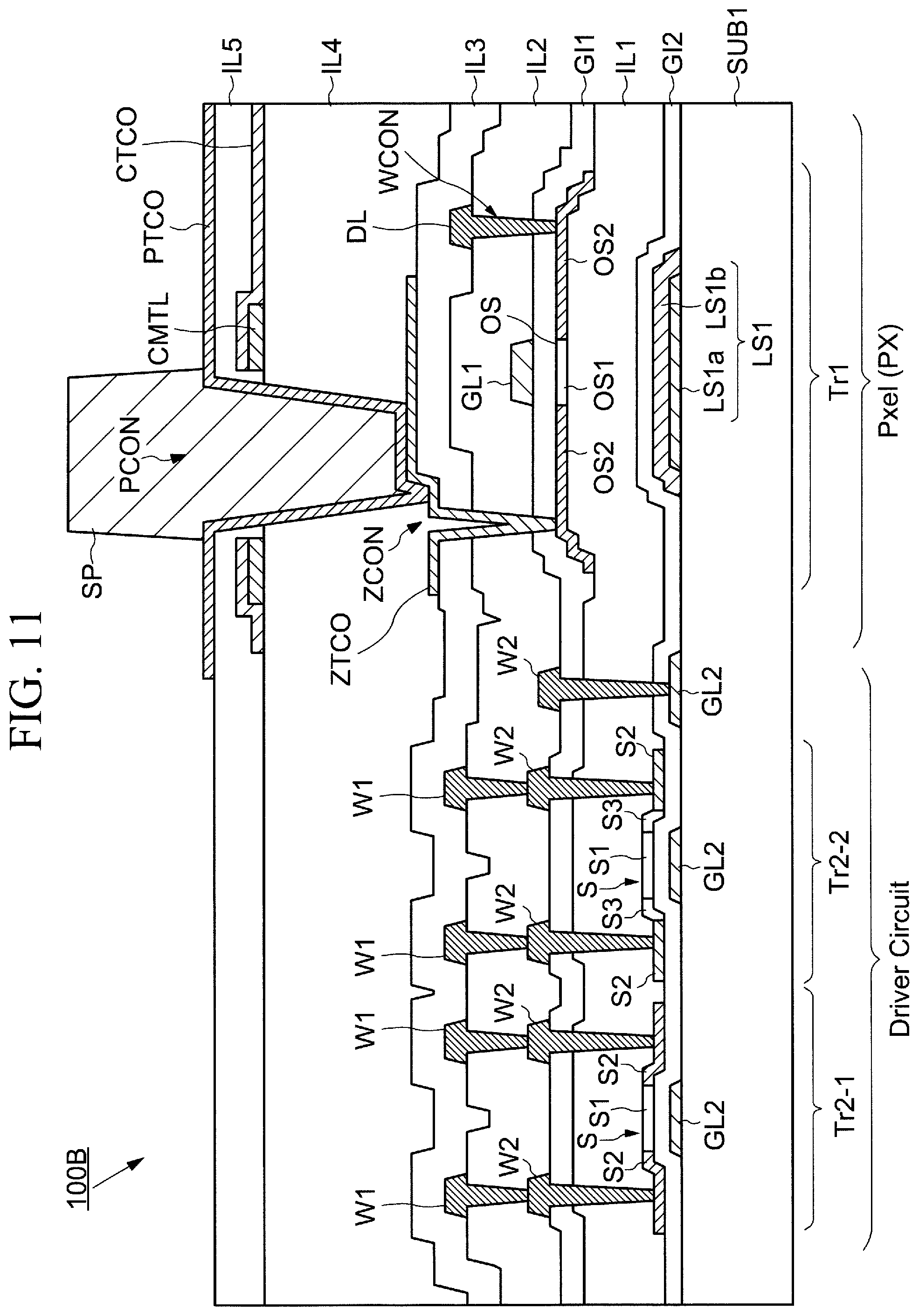 Patent US12332522 Figure 11 – Liquid crystal display device