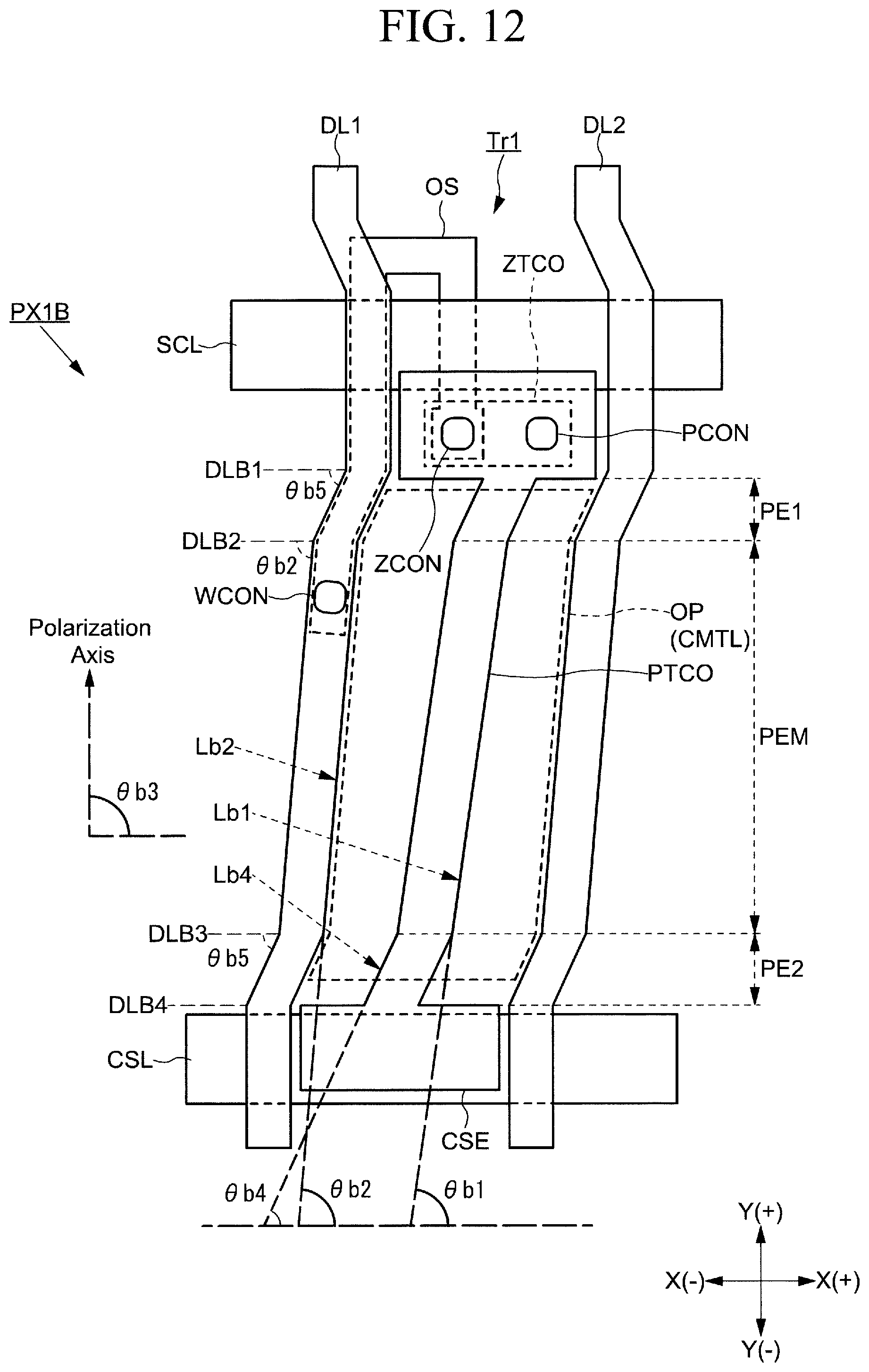 Patent US12332522 Figure 12 – Liquid crystal display device