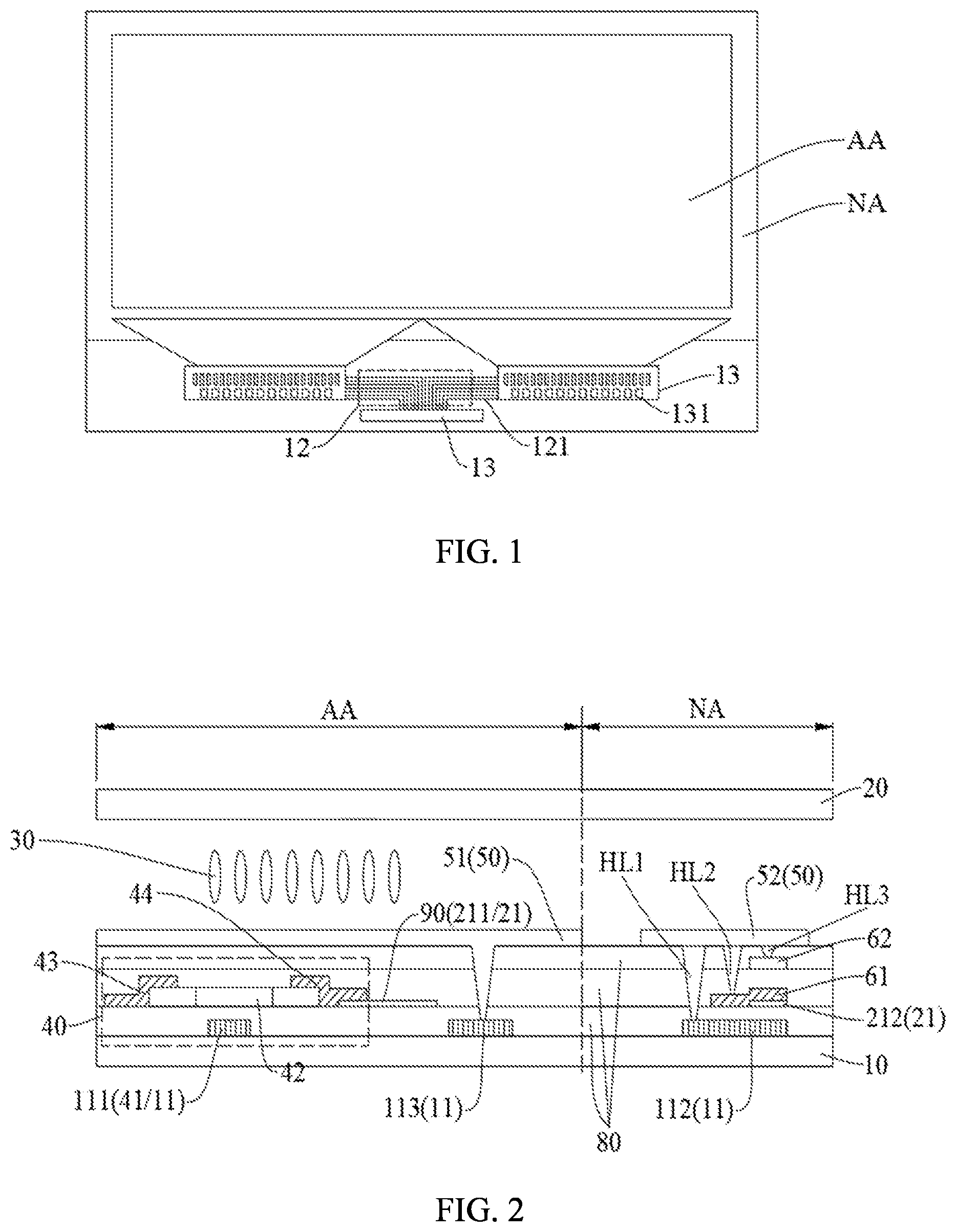 Patent US12332523 Figure 1 – Display panel and display terminal