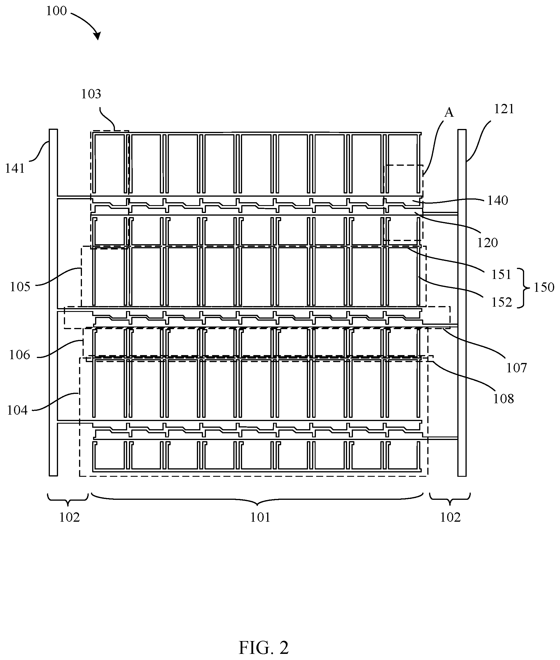 Patent US12332525 Figure 2 – Array substrate and display panel
