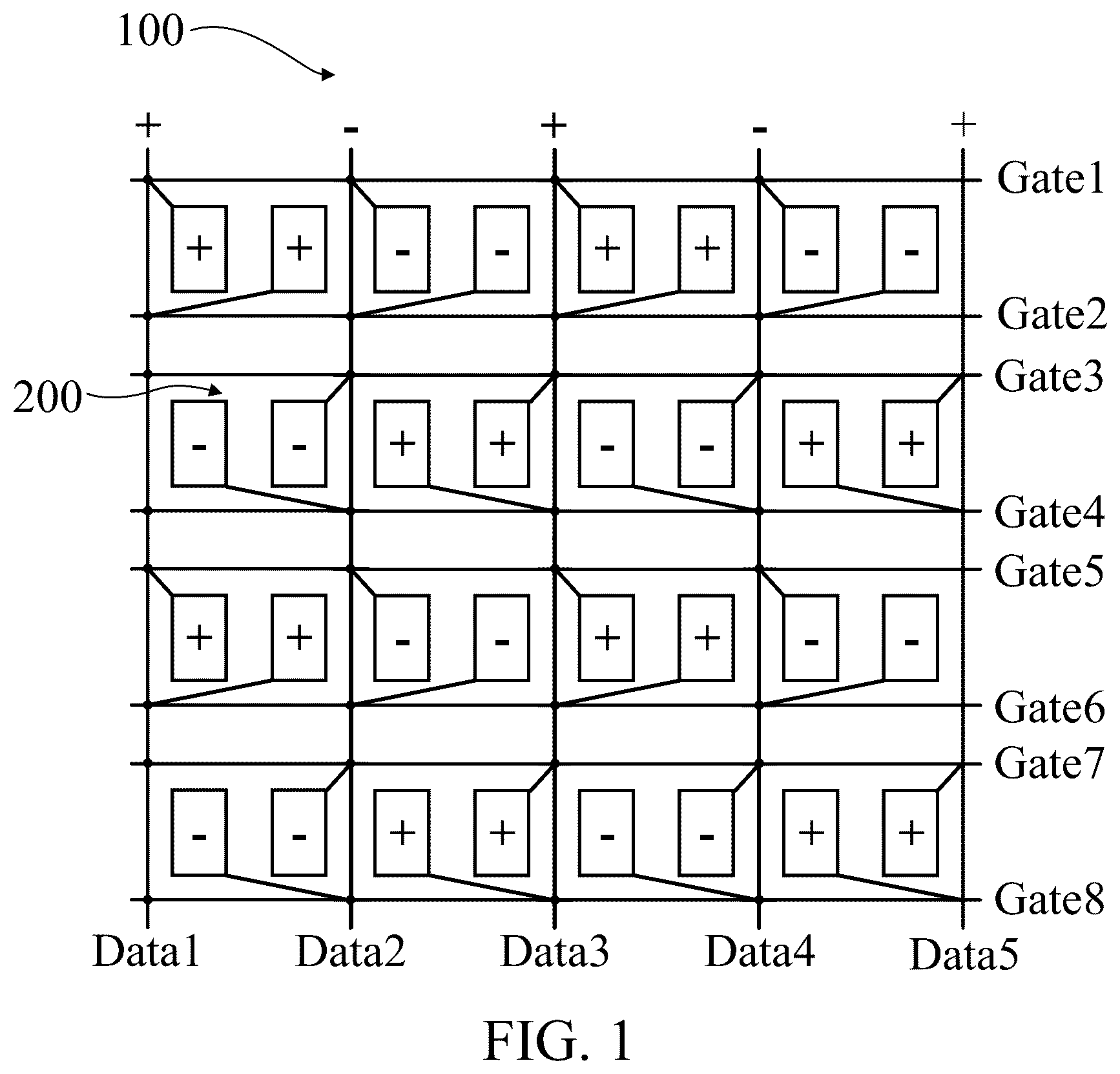 Patent US12332527 Figure 1 – Pixel structure and display panel