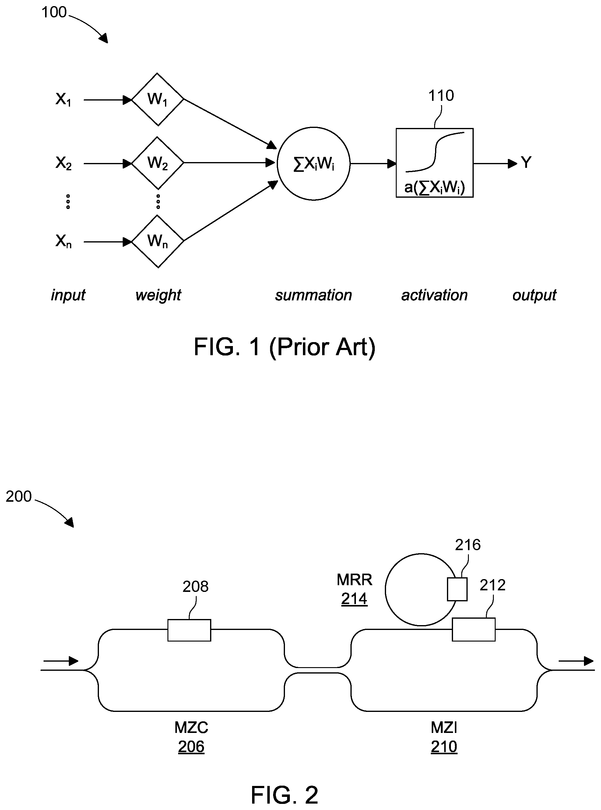 Patent US12332539 — Reconfigurable all-optical activation functions having normalized output power — Figure 1