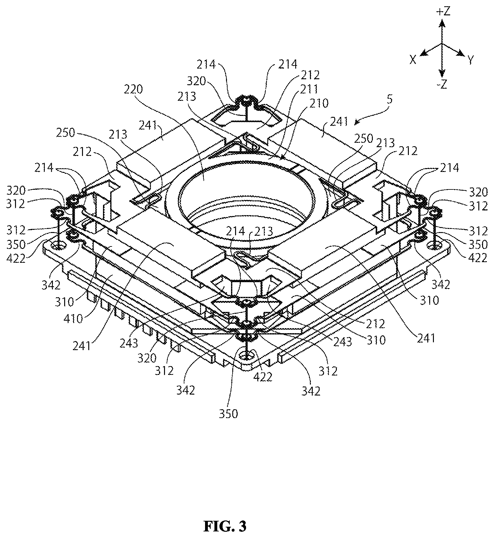 Patent US12332544 Figure 3 – Lens driving device, camera device and electronic apparatus