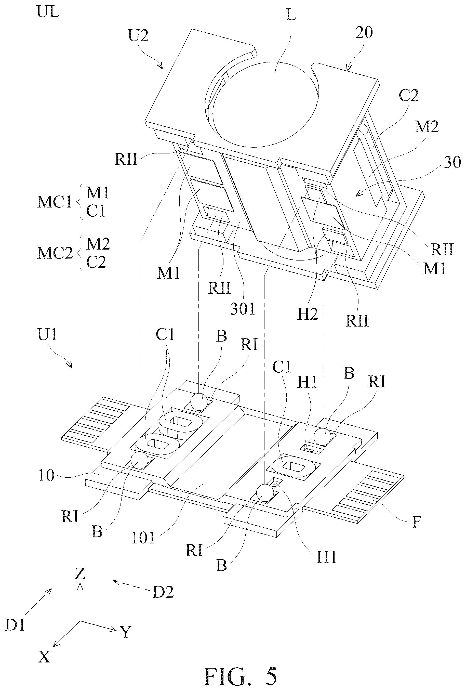 Patent US12332546 Figure 5 – Optical element driving mechanism