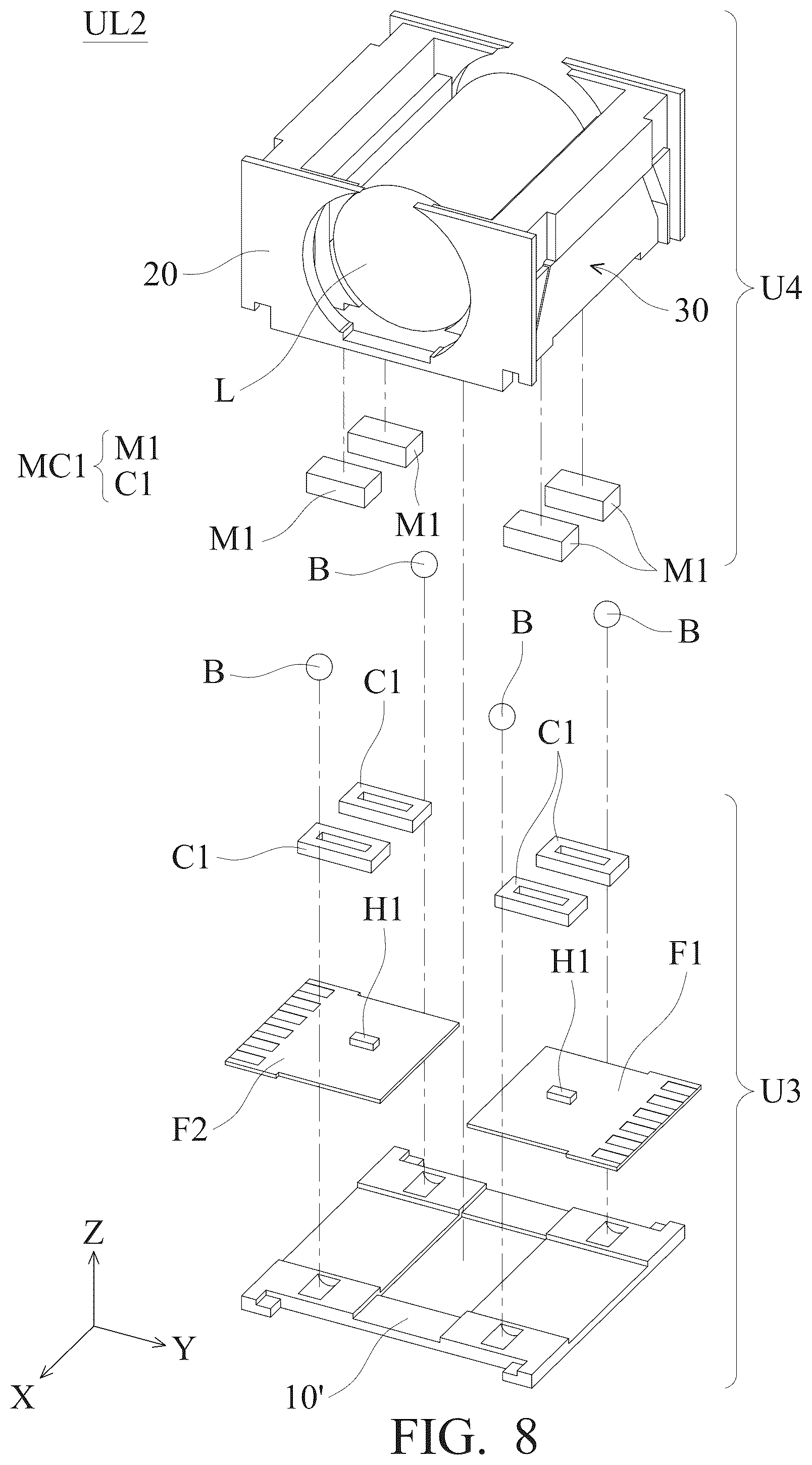 Patent US12332546 Figure 7 – Optical element driving mechanism