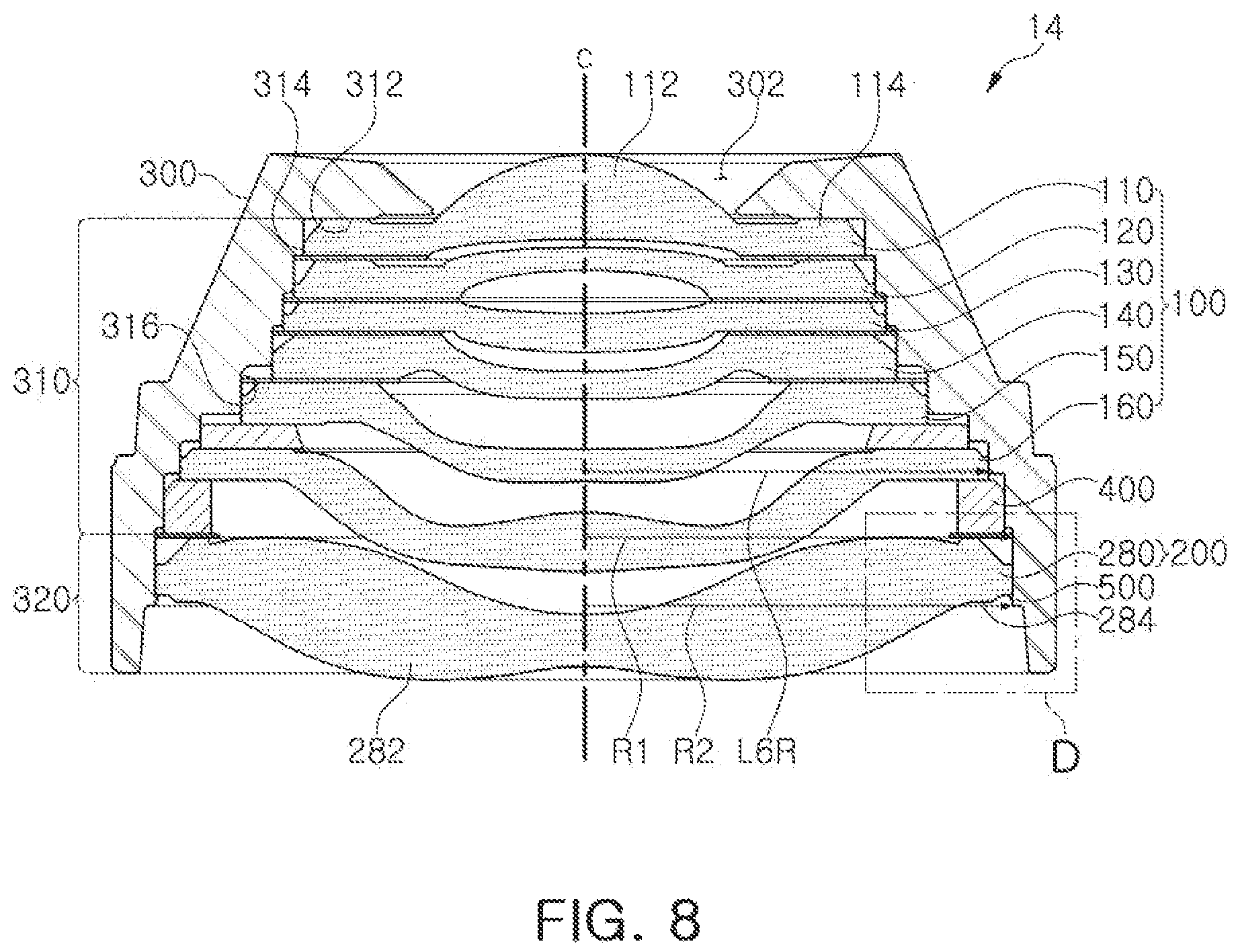 Patent US12332548 Figure 8 – Camera module