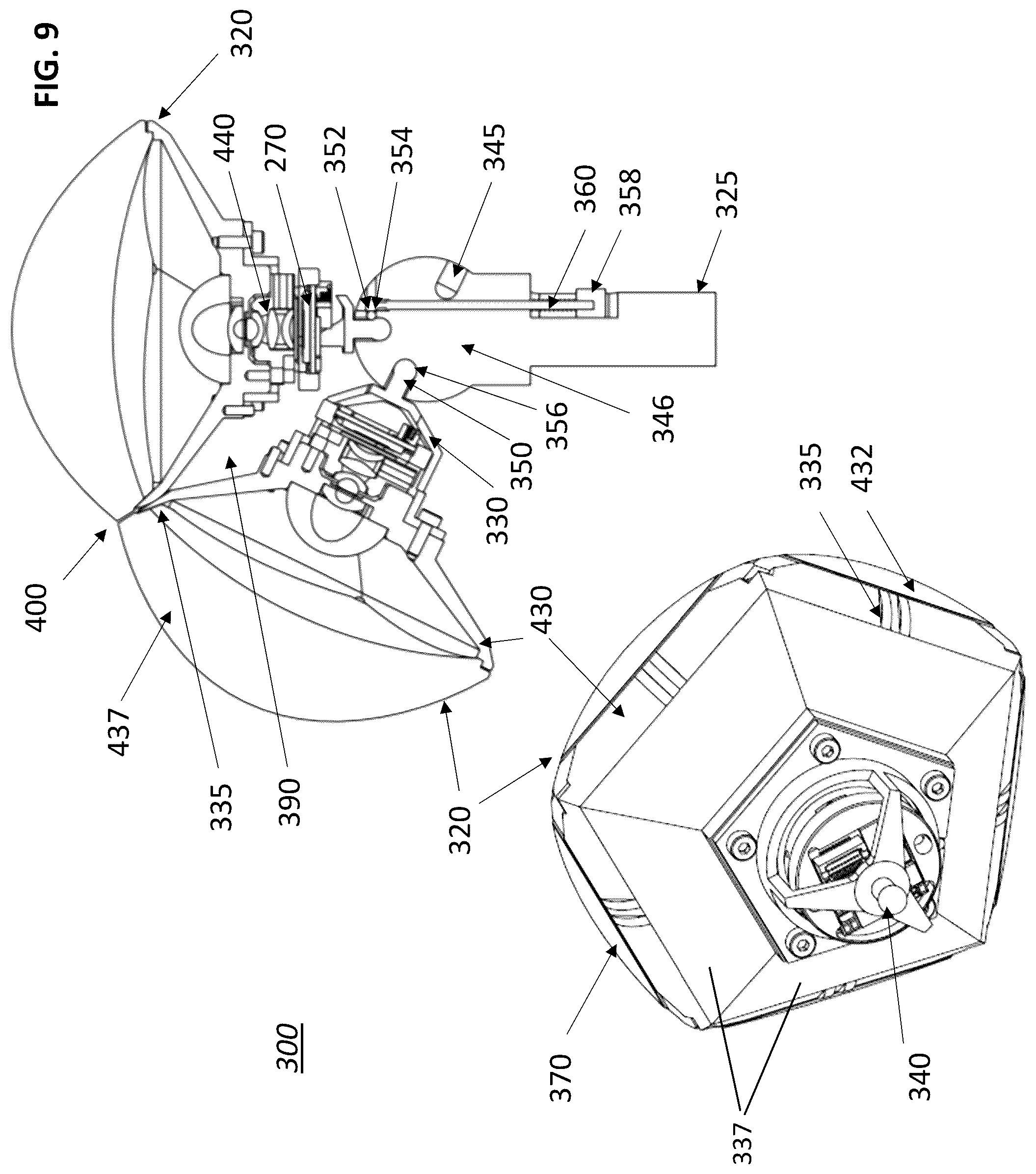 Patent US12332549 Figure 14 – Mounting systems for multi-camera imagers