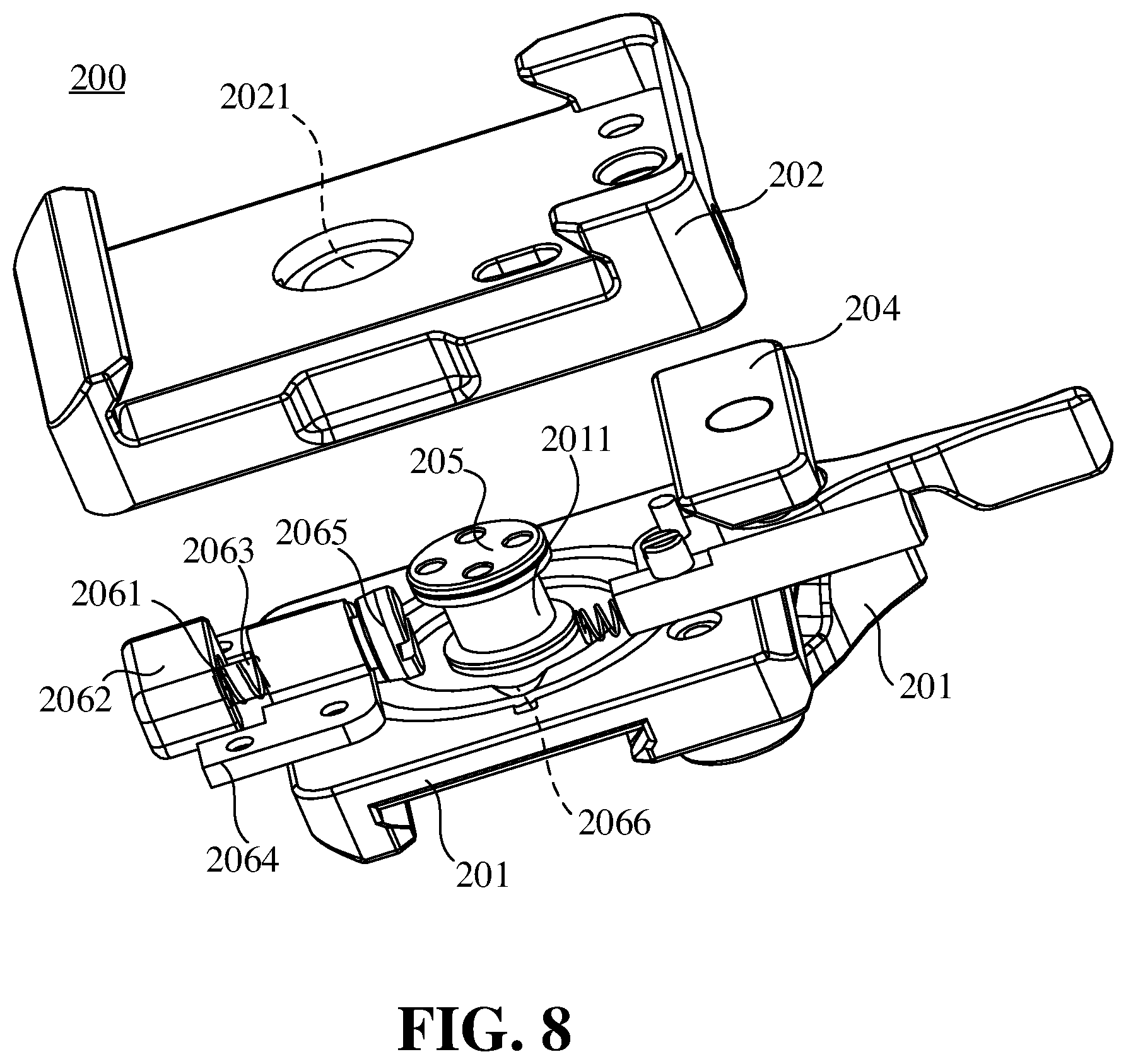 Patent US12332553 Figure 8 – Adapter, connecting mechanism, and photographic device