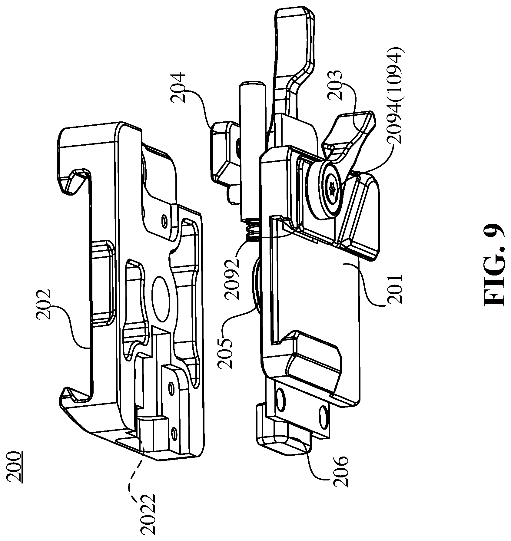 Patent US12332553 Figure 9 – Adapter, connecting mechanism, and photographic device