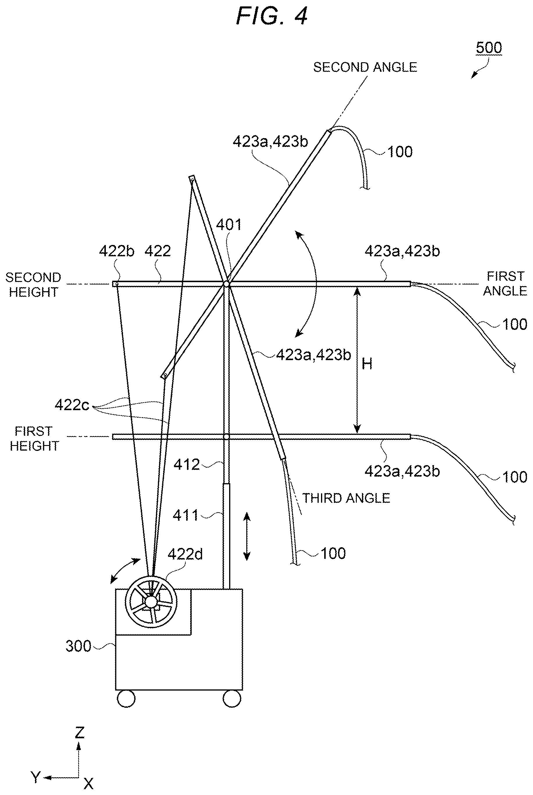Patent US12332554 Figure 4 – Projection system