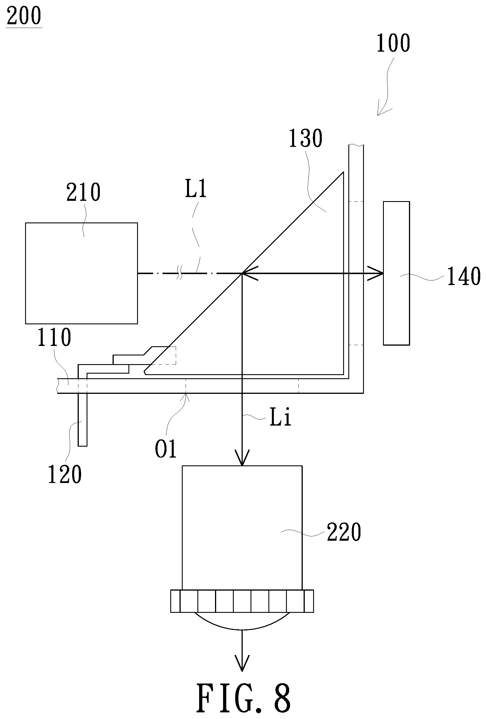 Patent US12332555 Figure 6 – Optical engine module for dissipating heat generated by off-state beam and projection device using the same
