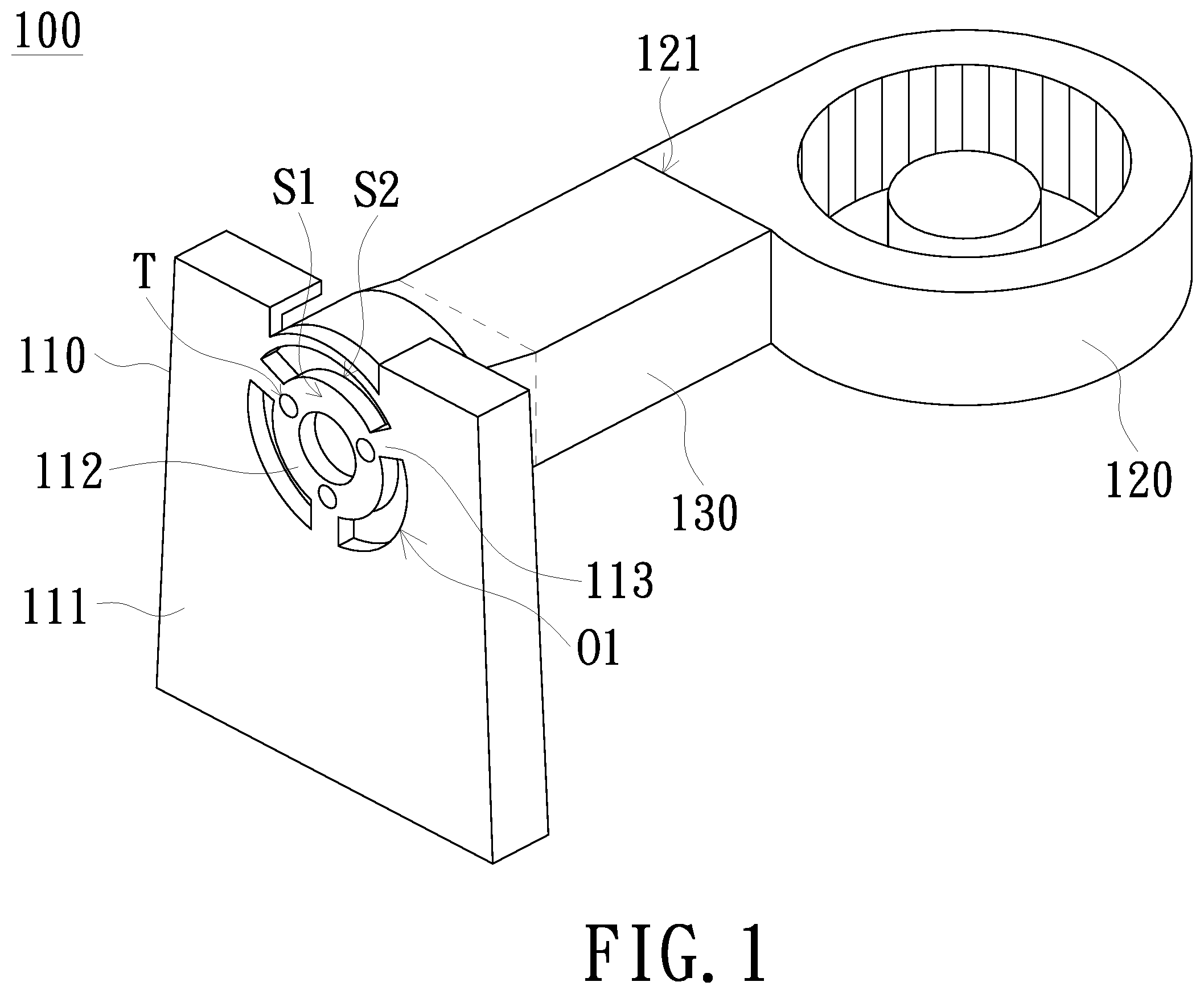 Patent US12332556 Figure 1 – Heat dissipation module and projection device