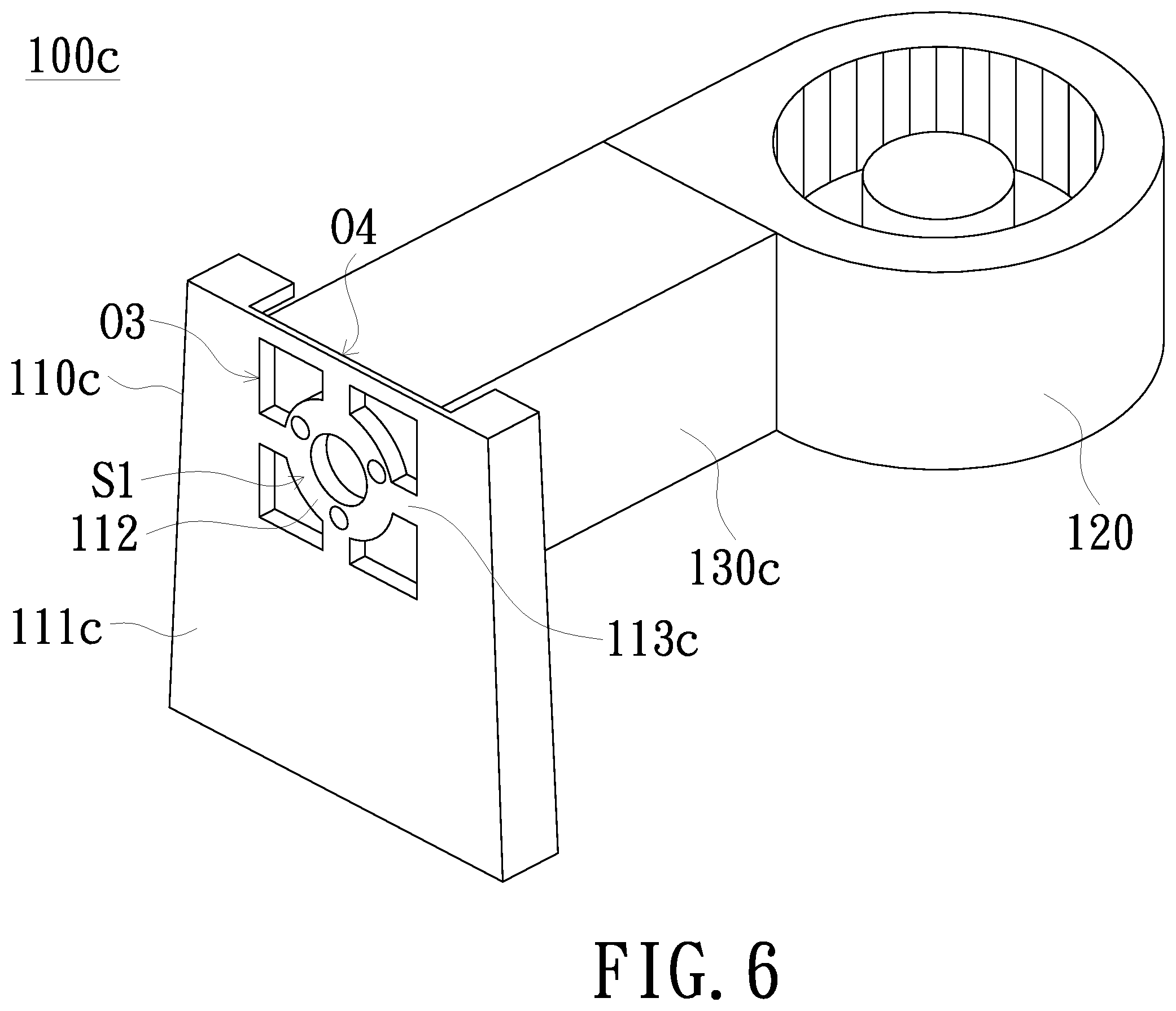 Patent US12332556 Figure 6 – Heat dissipation module and projection device