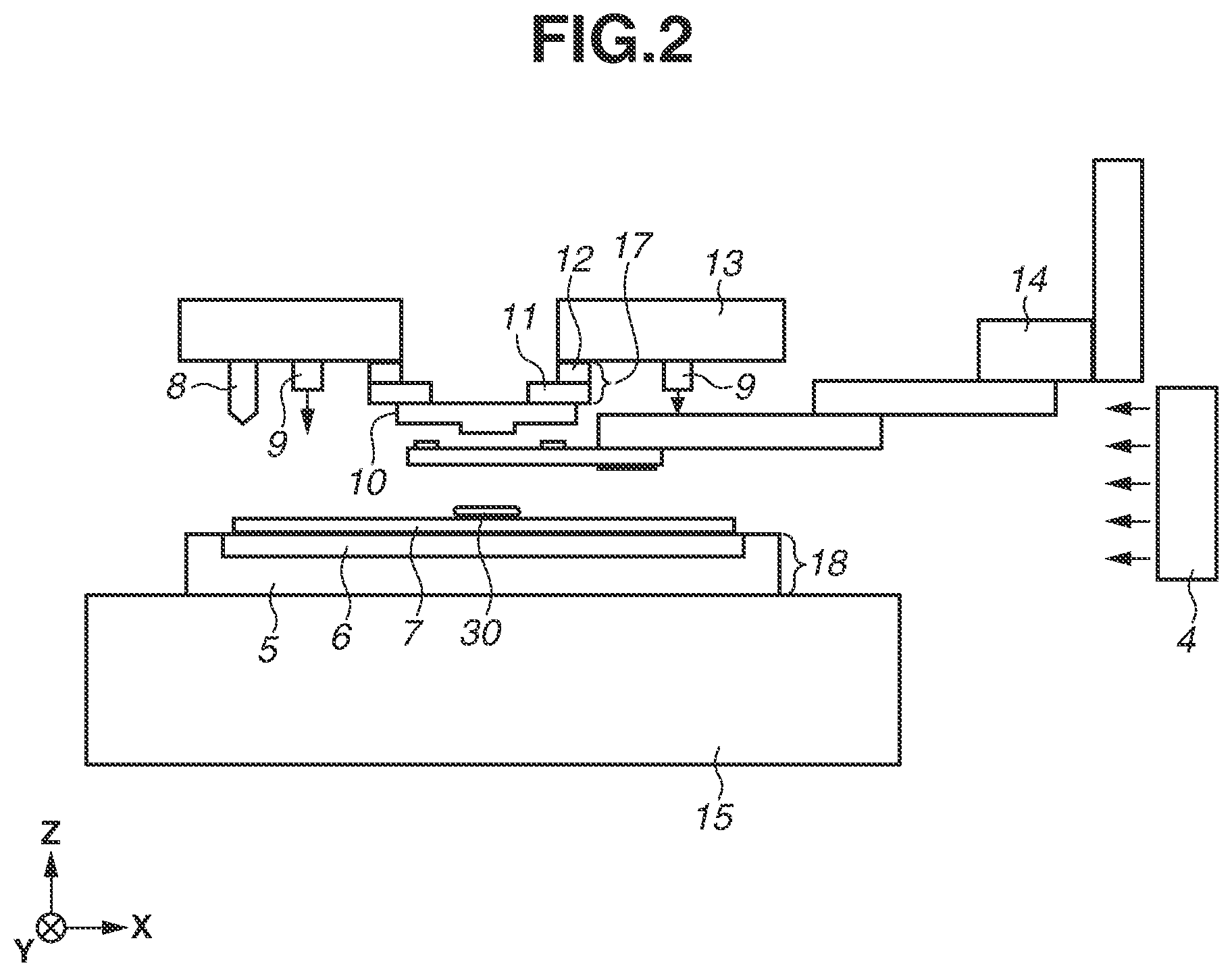 Patent US12332562 Figure 2 – Molding apparatus for molding composition on substrate using mold, molding method, and method for manufacturing article
