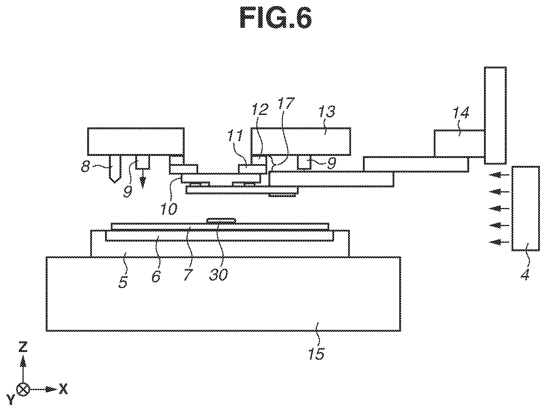 Patent US12332562 Figure 6 – Molding apparatus for molding composition on substrate using mold, molding method, and method for manufacturing article
