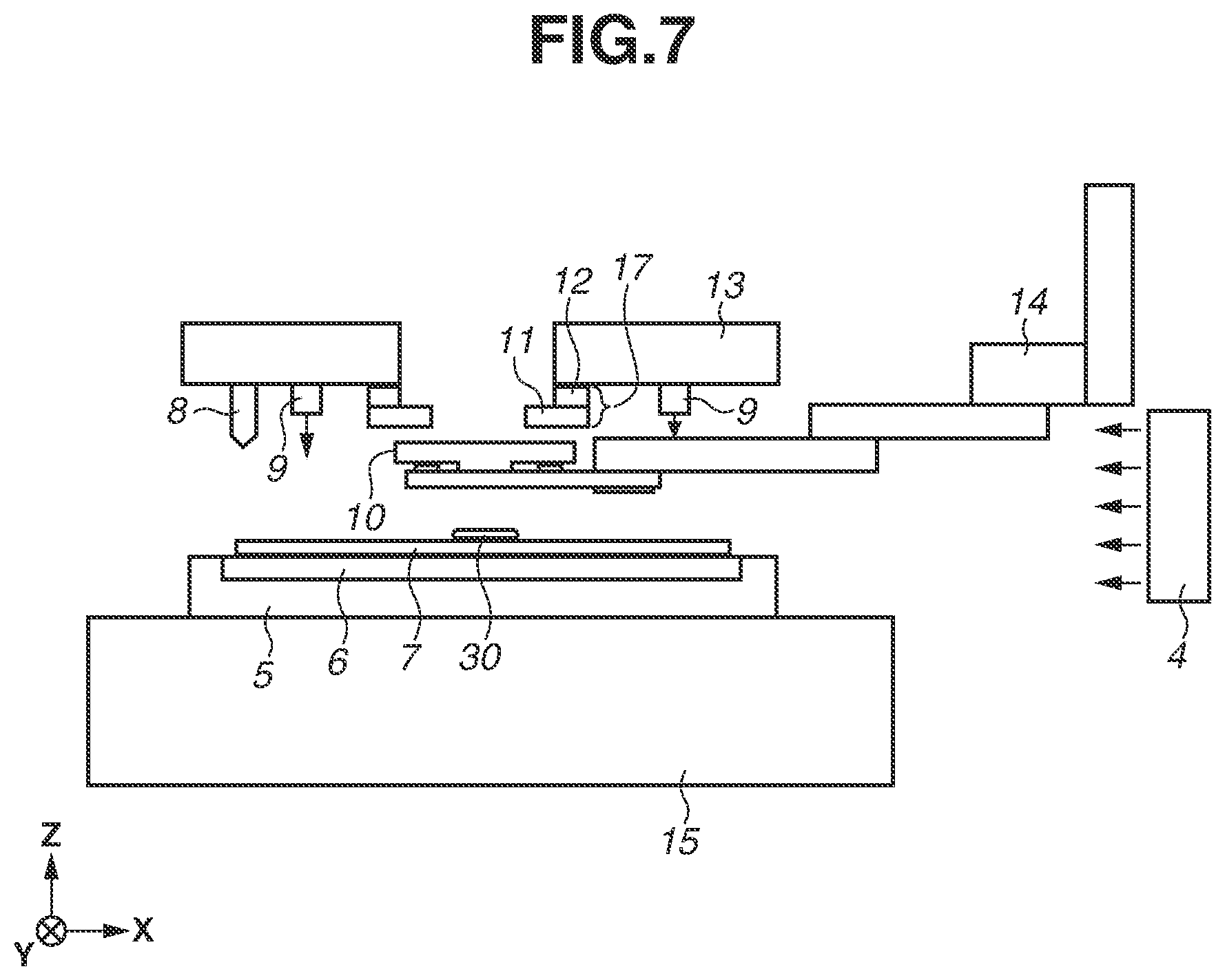 Patent US12332562 Figure 7 – Molding apparatus for molding composition on substrate using mold, molding method, and method for manufacturing article