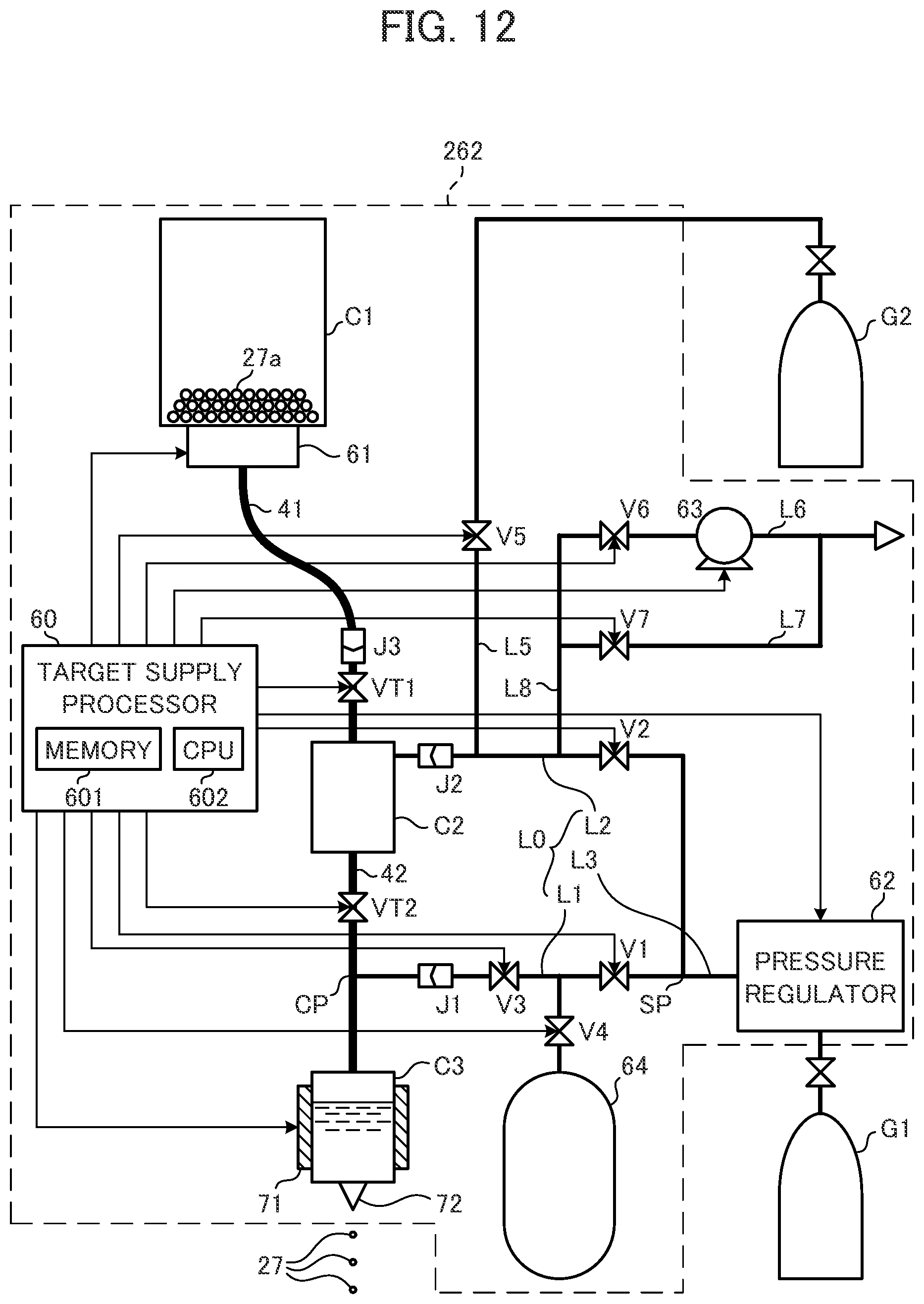 Patent US12332575 Figure 9 – Target supply system, extreme ultraviolet light generation apparatus, and electronic device manufacturing method