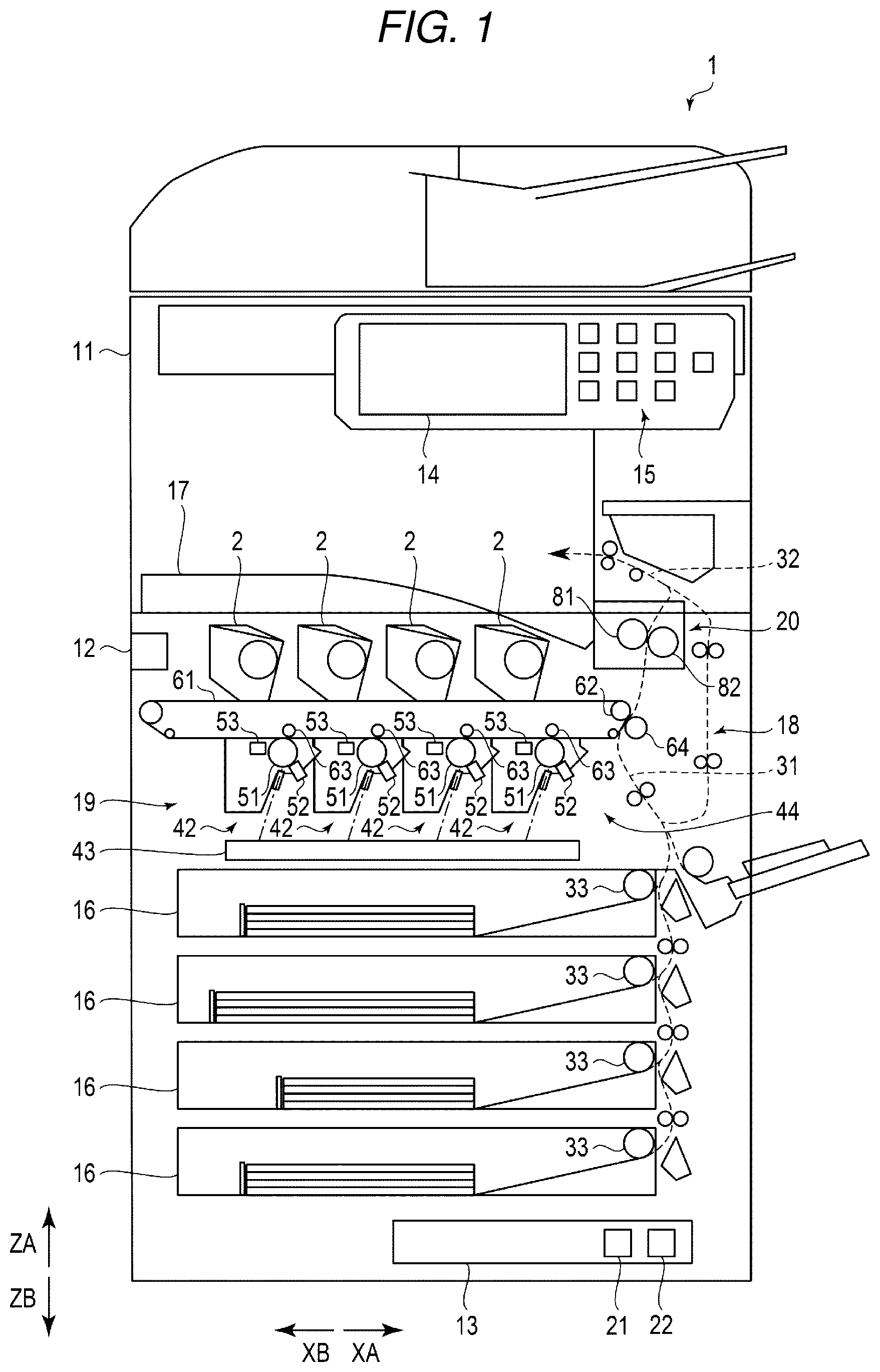 Patent US12332578 — Optical scanning device — Figure 1