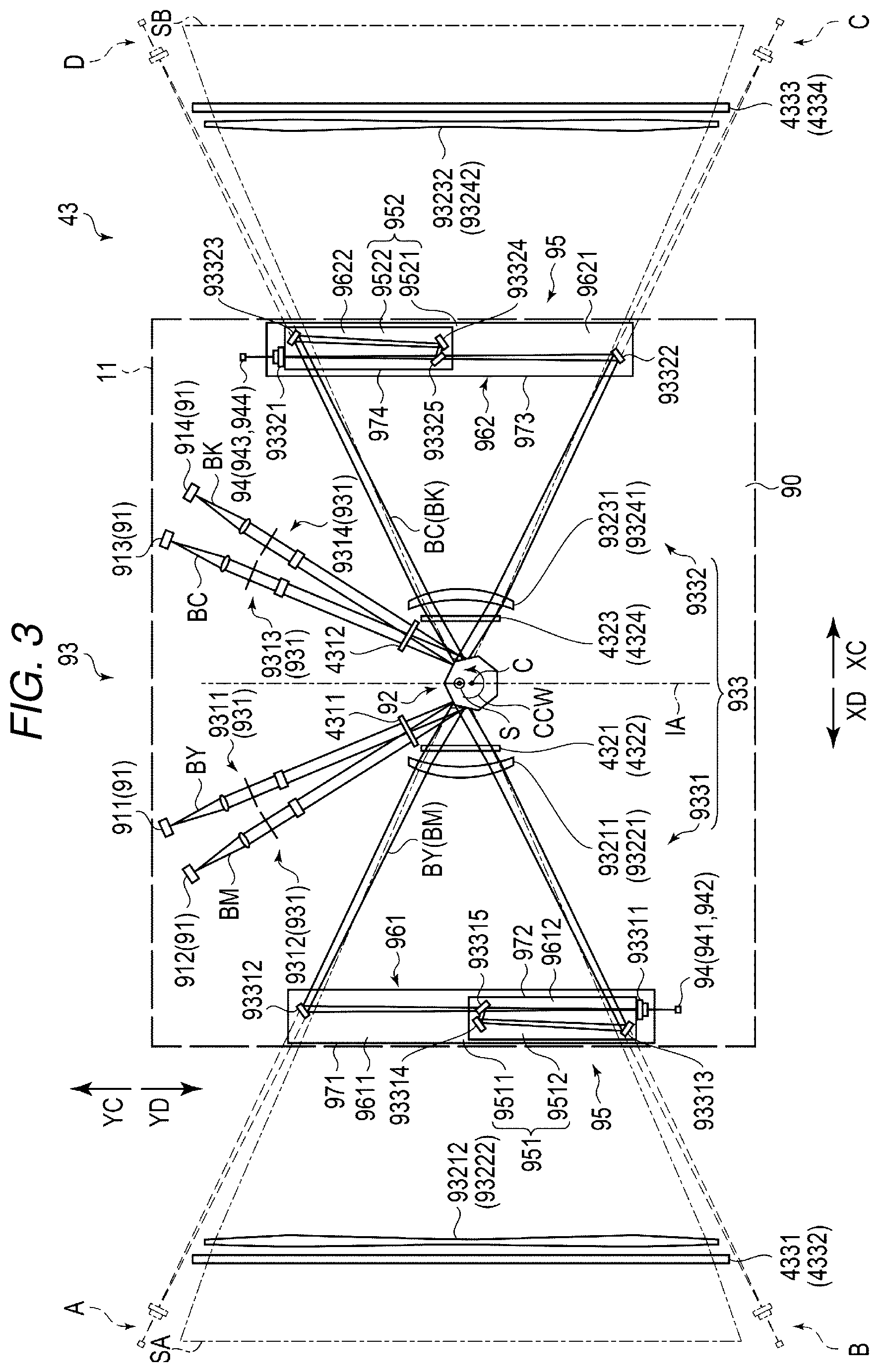 Patent US12332578 Figure 3 – Optical scanning device