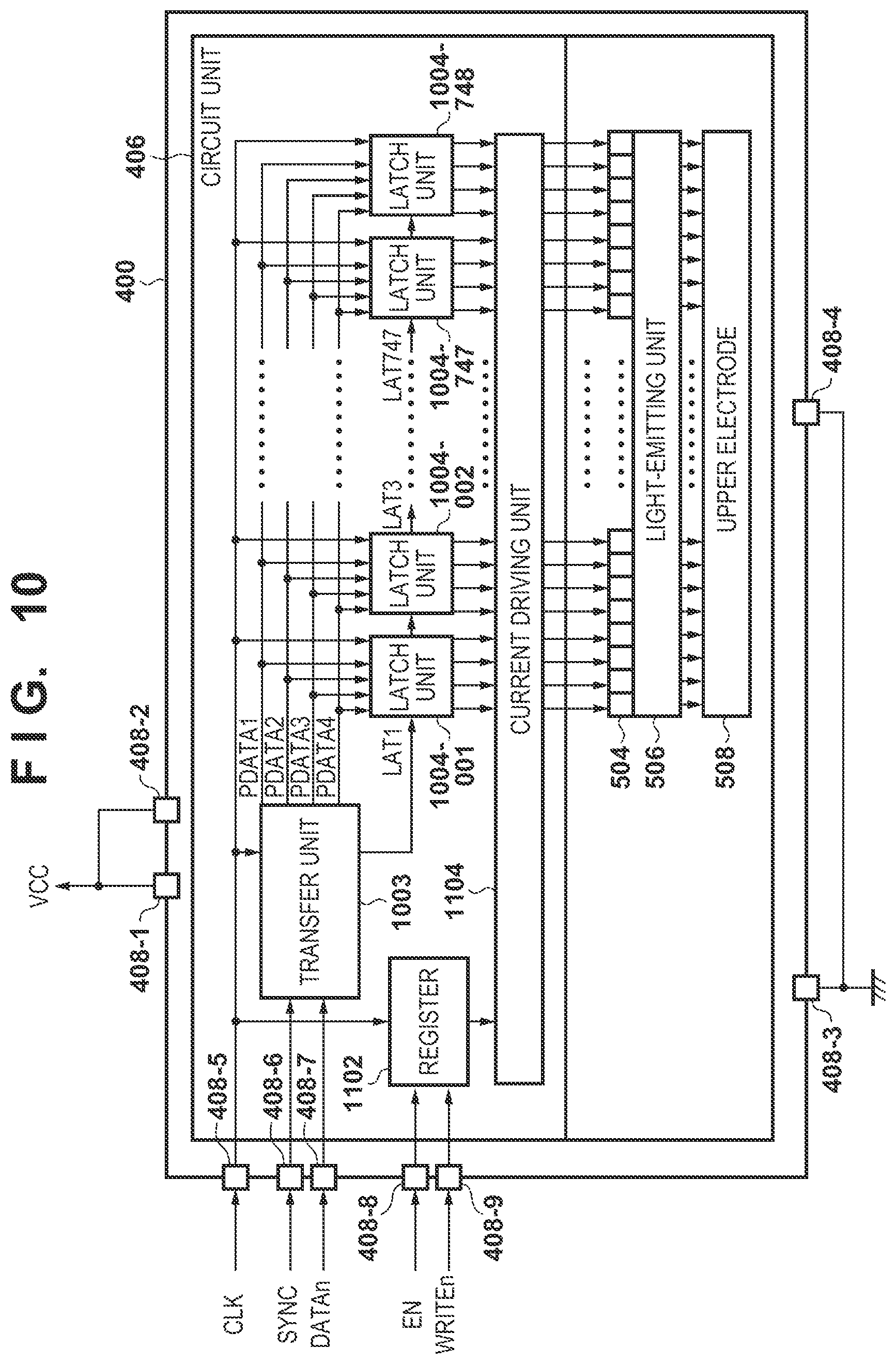 Patent US12332579 Figure 10 – Light emitting chip including a plurality of light emitting units and image forming