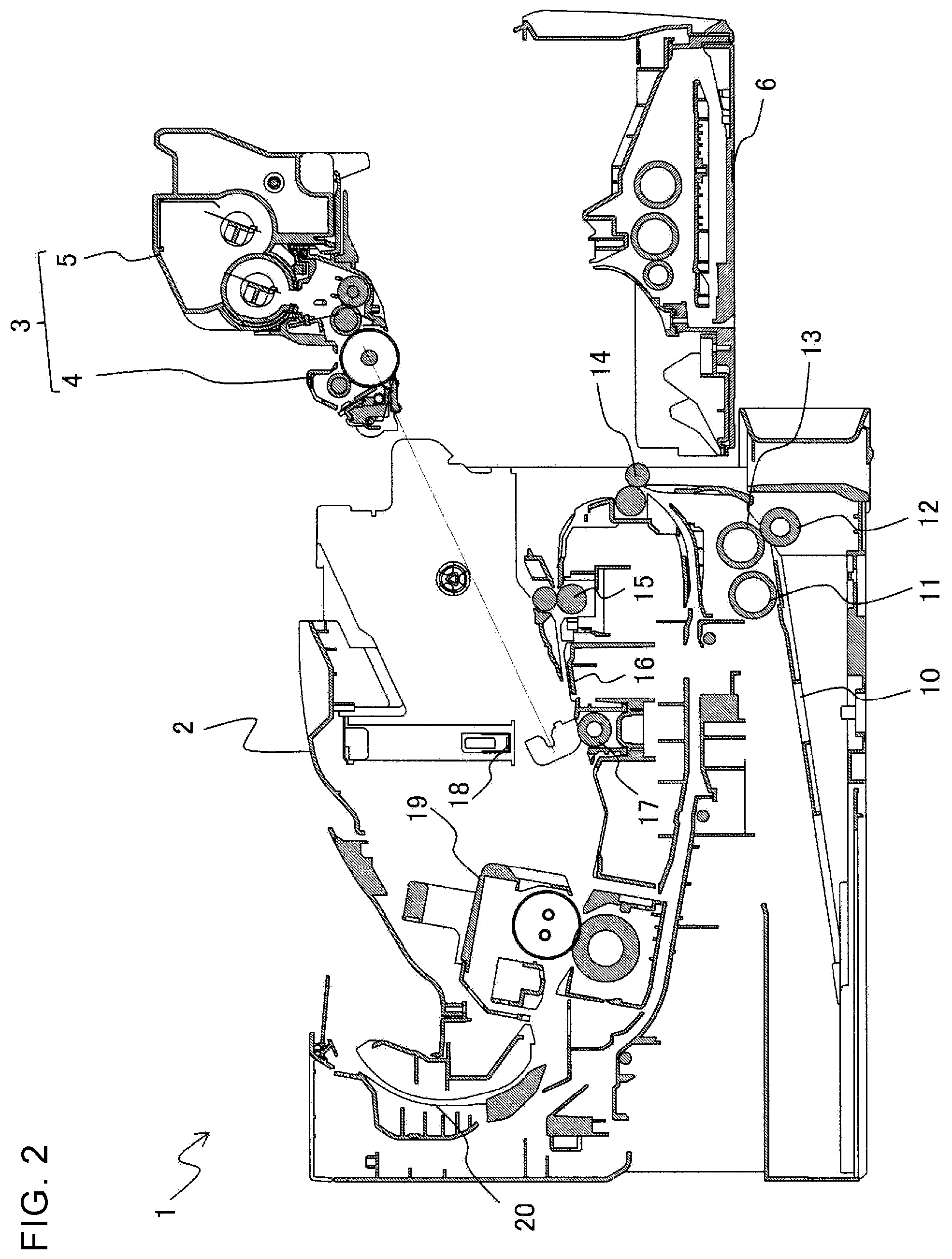 Patent US12332581 Figure 2 – Image formation apparatus having developer cartridge with rotatable shutter lock engagement member