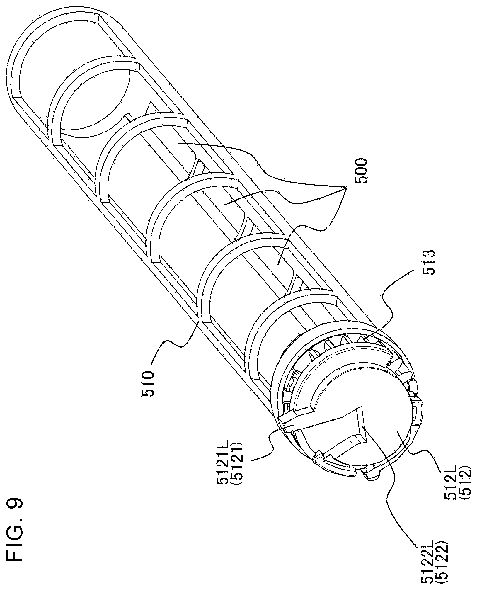Patent US12332581 Figure 9 – Image formation apparatus having developer cartridge with rotatable shutter lock engagement member