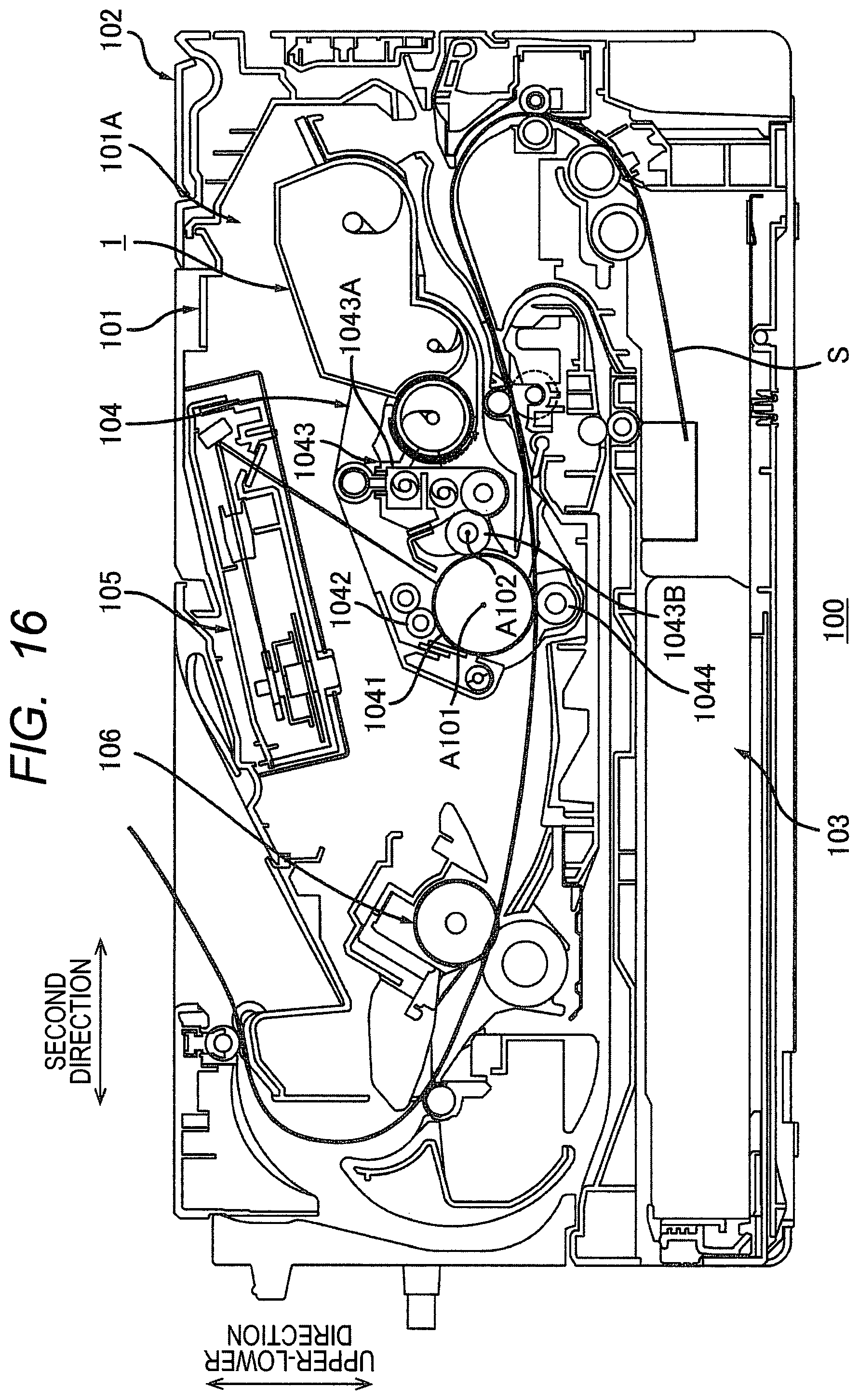 Patent US12332582 Figure 16 – Cartridge having rotatable reception shutter, cartridge having lever for opening and closing reception shutter, and method of supplying toner