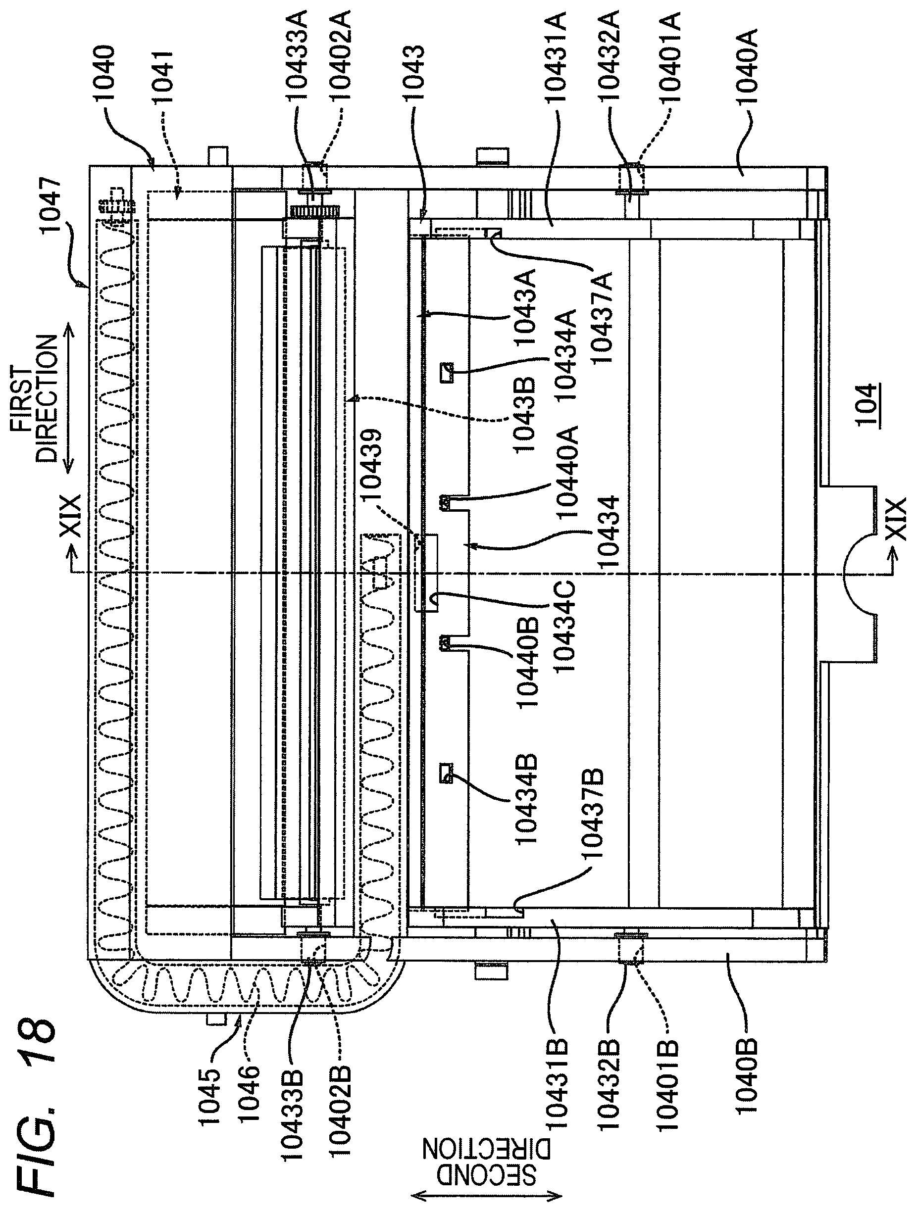 Patent US12332582 Figure 18 – Cartridge having rotatable reception shutter, cartridge having lever for opening and closing reception shutter, and method of supplying toner